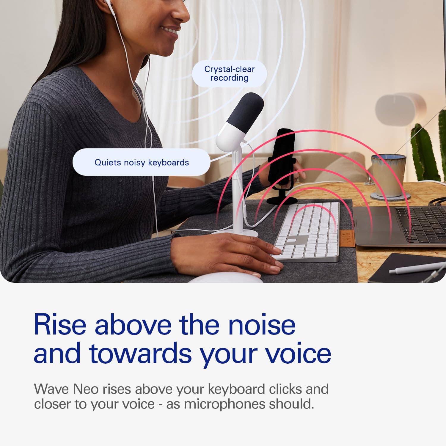 Elgato Wave Neo USB Condenser Microphone, Tap to Mute, view 3