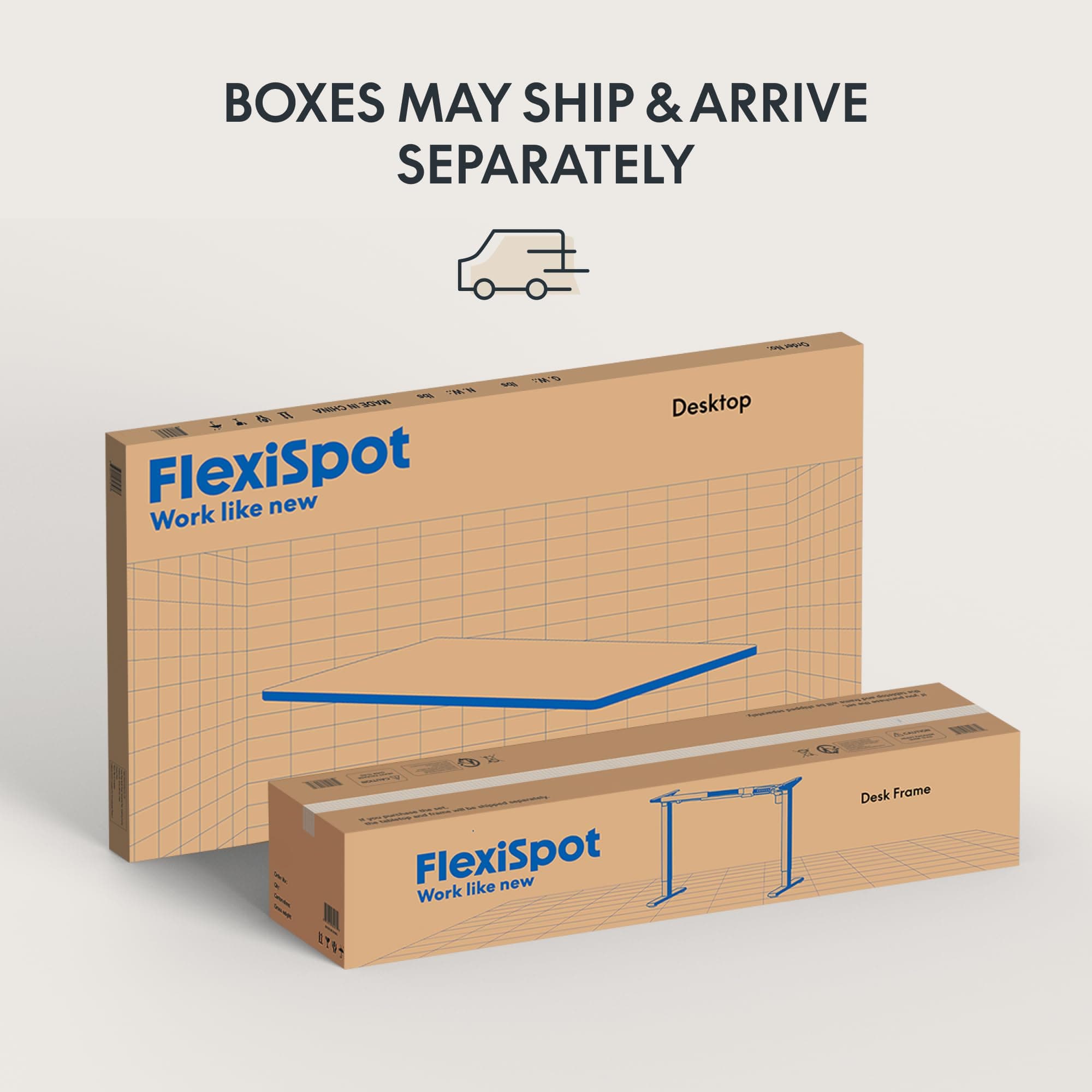 FLEXISPOT EN2 48"x30" Whole-Piece Standing Desk with Power Strip, White, view 9