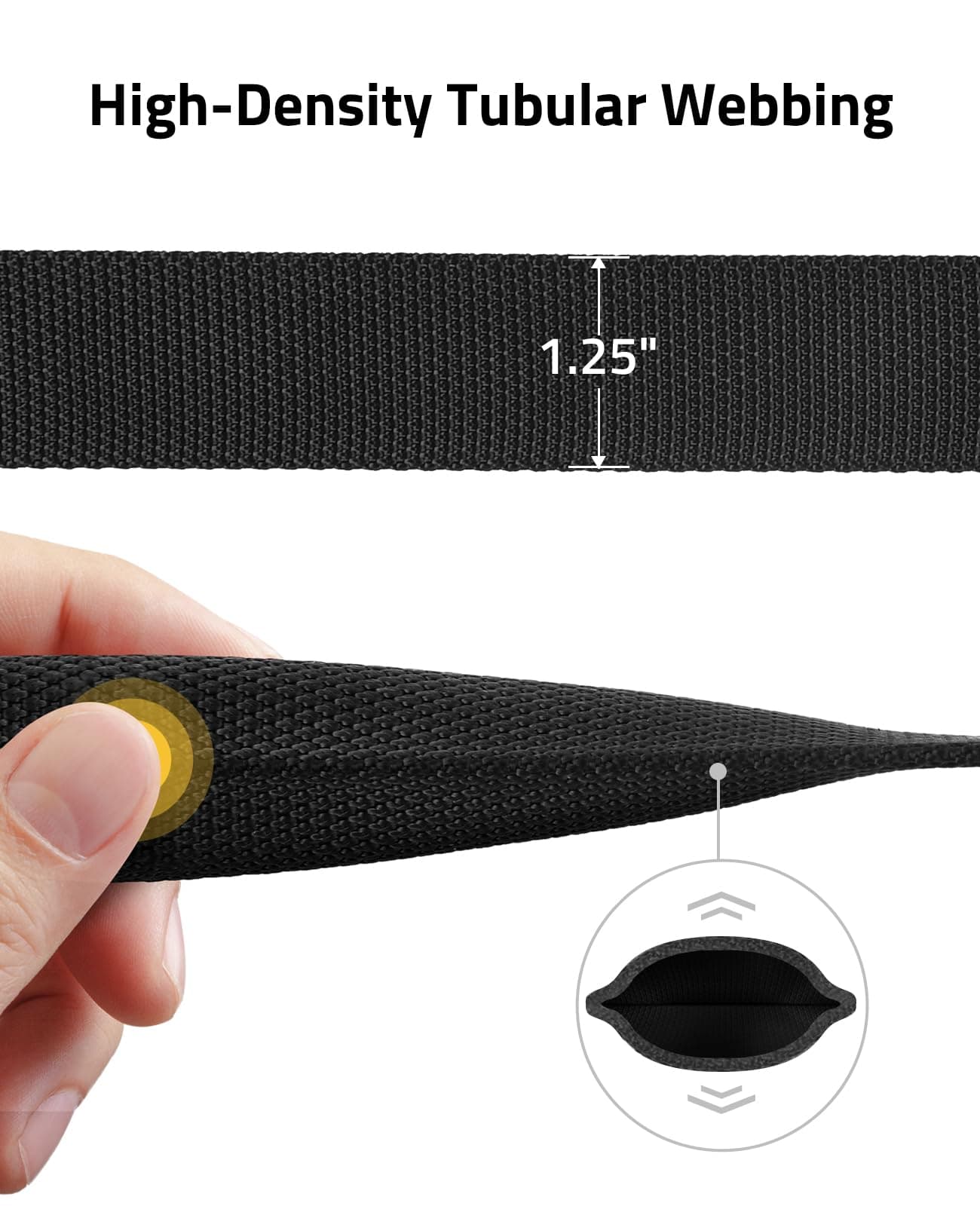 CVLIFE Two Point Sling Quick Adjustment with Removable Widened Pad, Black, view 4