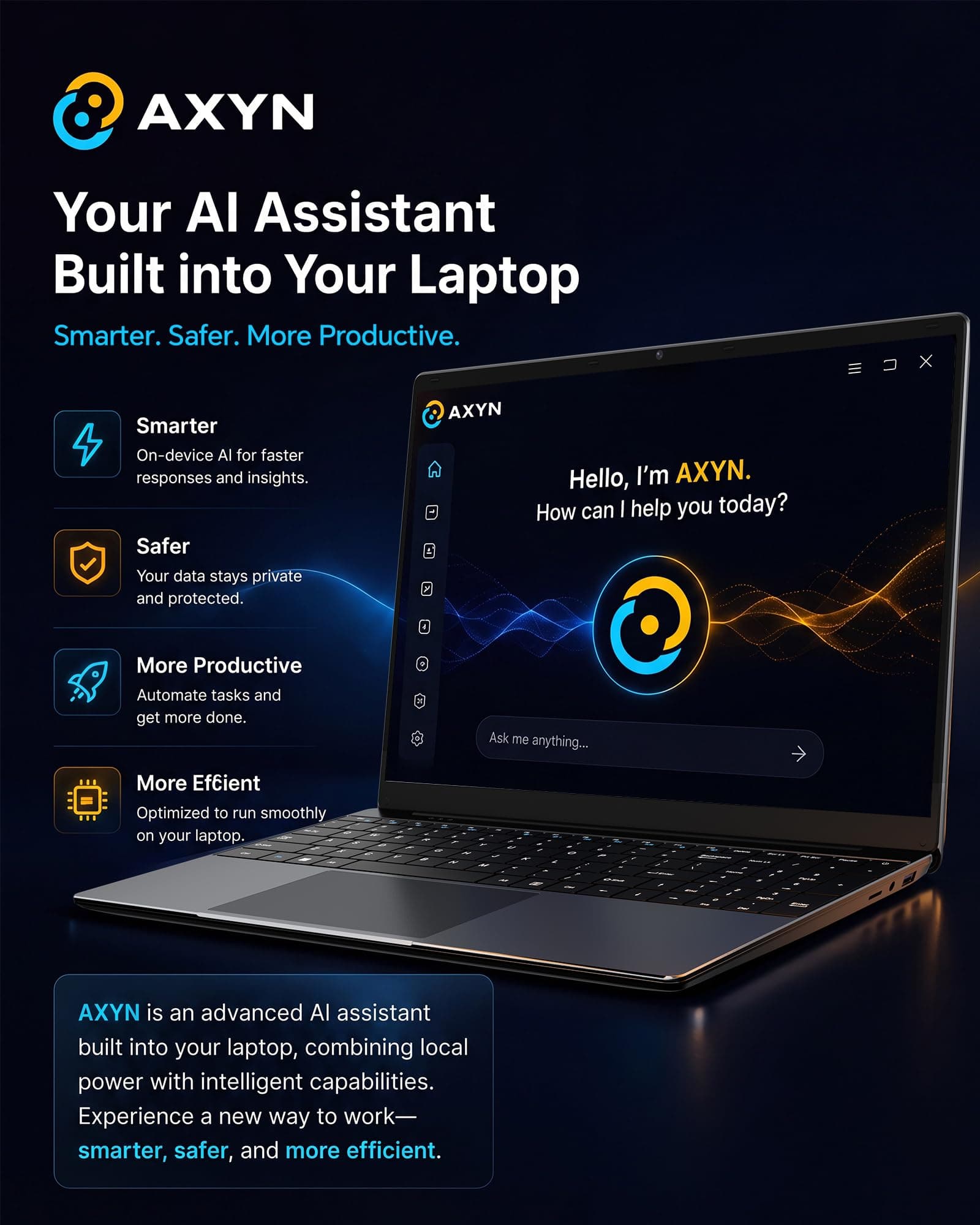 AKCHART 15.6'' AI Laptop with Office 365 12GB RAM 256GB SSD Win 11 Laptops, view 7