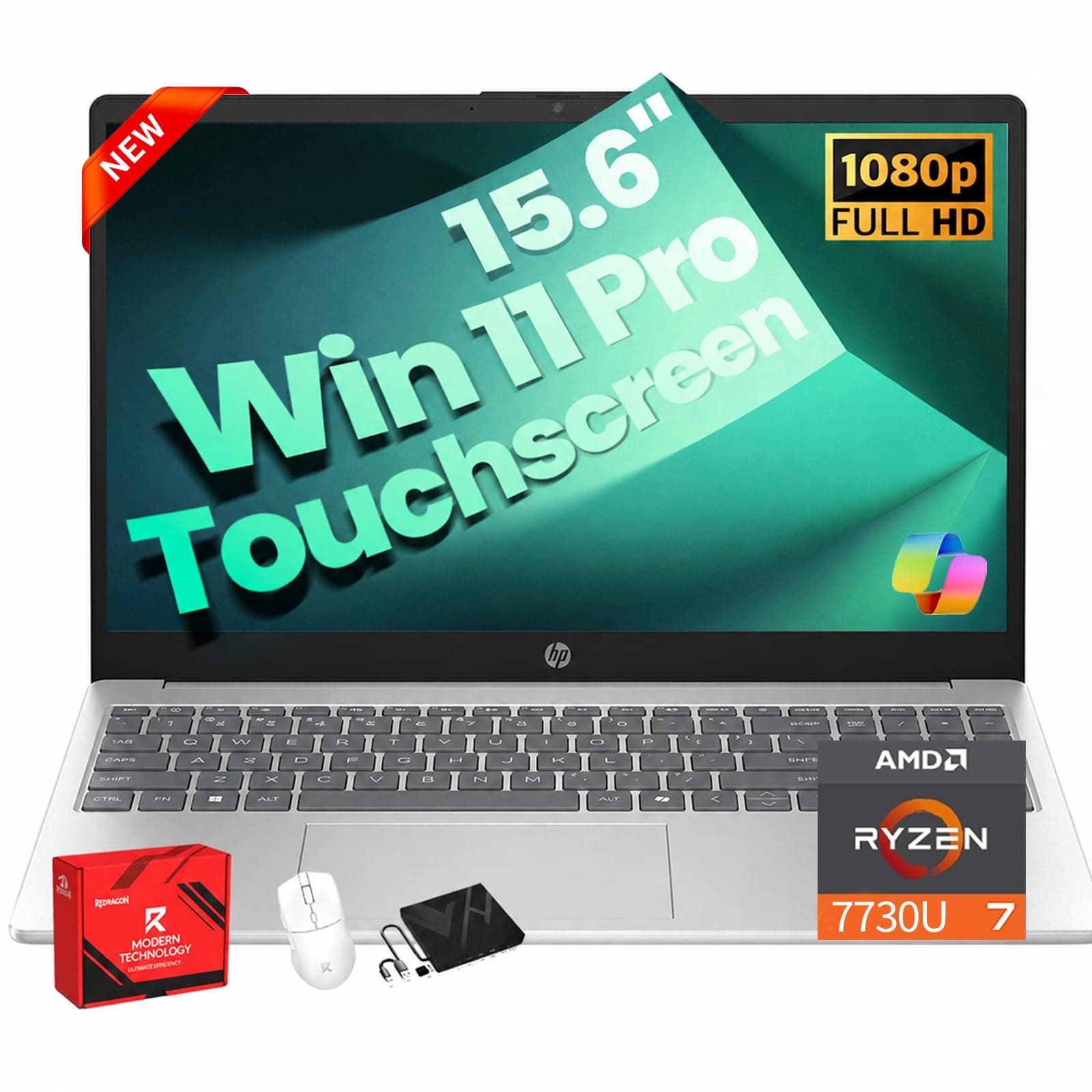 HP 15.6" Touchscreen FHD Laptop-AMD 8 core Ryzen 7-7730U 16GB RAM 512GB SSD, TickClip Clip verdict