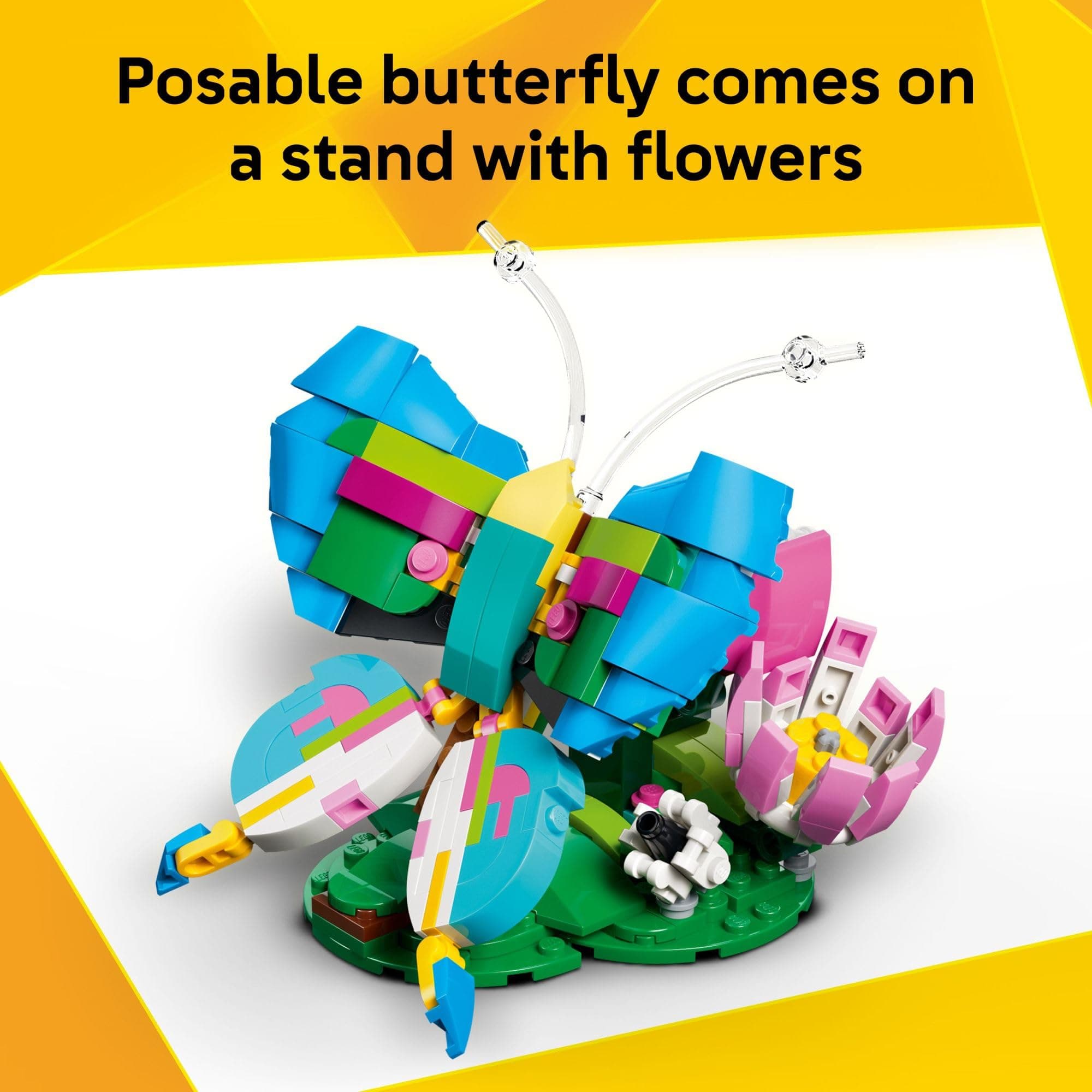 LEGO Creator 3 in1 Wild Animals: Colorful Hummingbird Building Toy for Girls, Boys, & Kids, Ages 8+ - Build a Bird, Butterfly, or Tropical Fish - Gift Idea for Birthdays - 31384, view 5