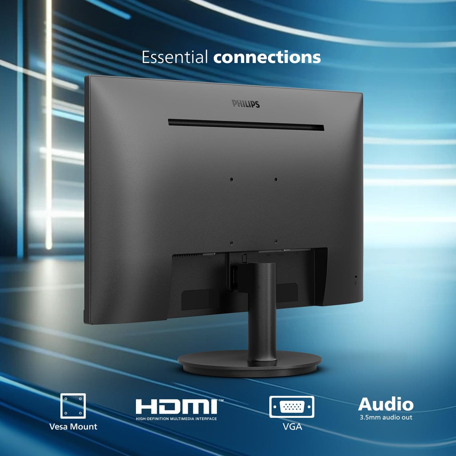 Philips 24 Inch Computer Monitor FHD 100Hz VA VESA Flicker-Free, 241V8LB, view 6