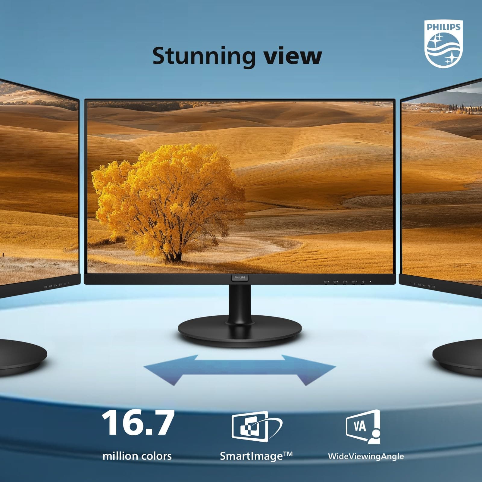 Philips 24 Inch Computer Monitor FHD 100Hz VA VESA Flicker-Free, 241V8LB, view 4