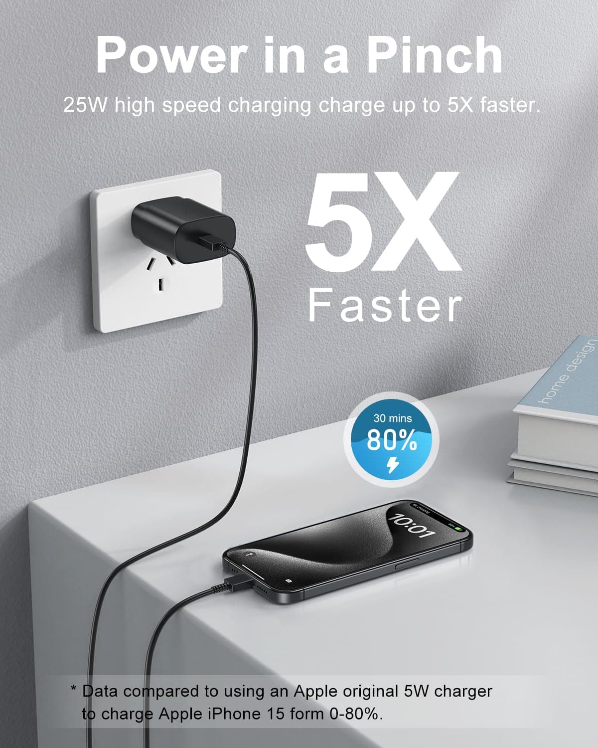Type C Charger Fast Charging, 2Pack [10FT&6FT] Long USB C Cable with 25W Phone Super Fast Charger Block Compatible with Galaxy S25/S24/Plus/Ultra,iPhone 15/16/17/Air/Plus/Pro Max, view 4