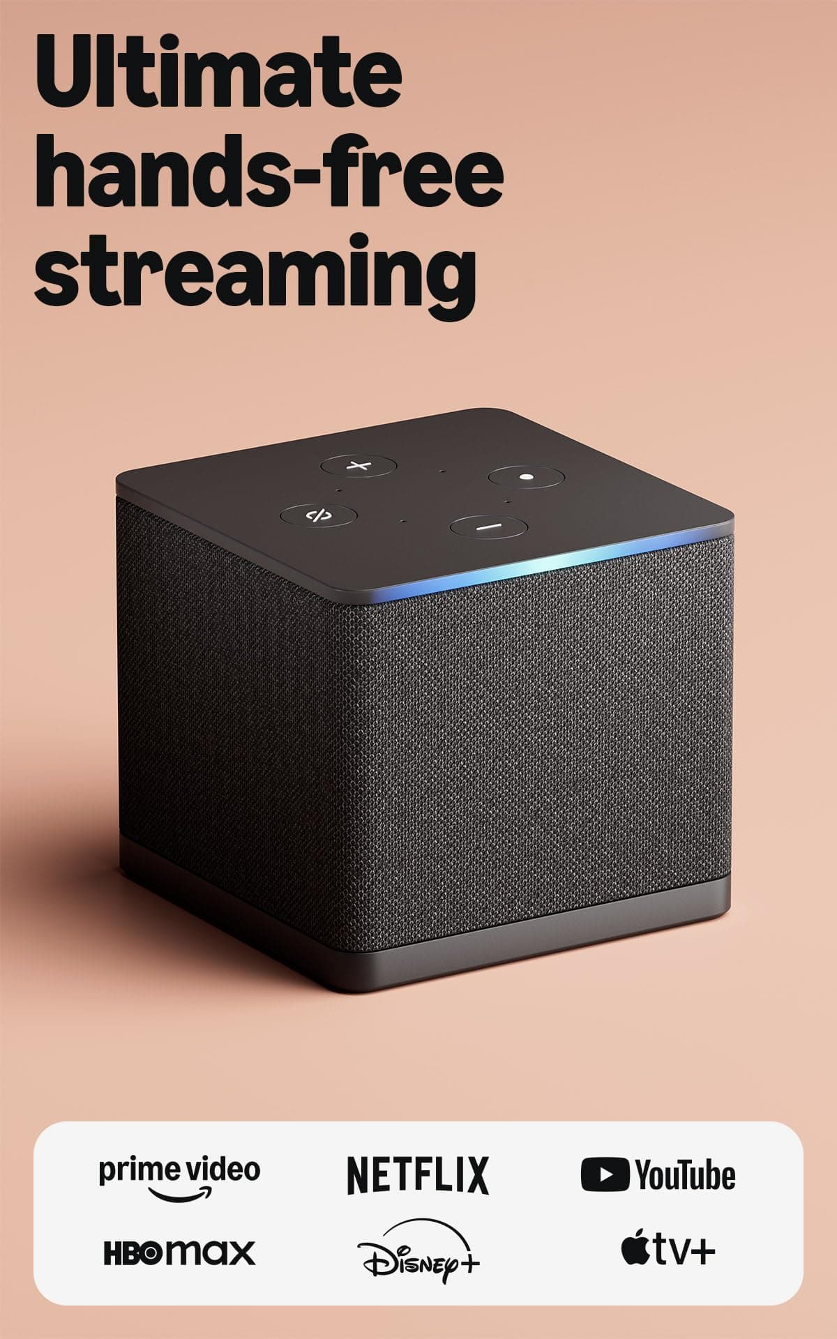 Amazon Fire TV Cube, with AI-powered Fire TV Search, Hands-free streaming device, find shows faster with Alexa+, Wi-Fi 6E, 4K Ultra HD, view 2