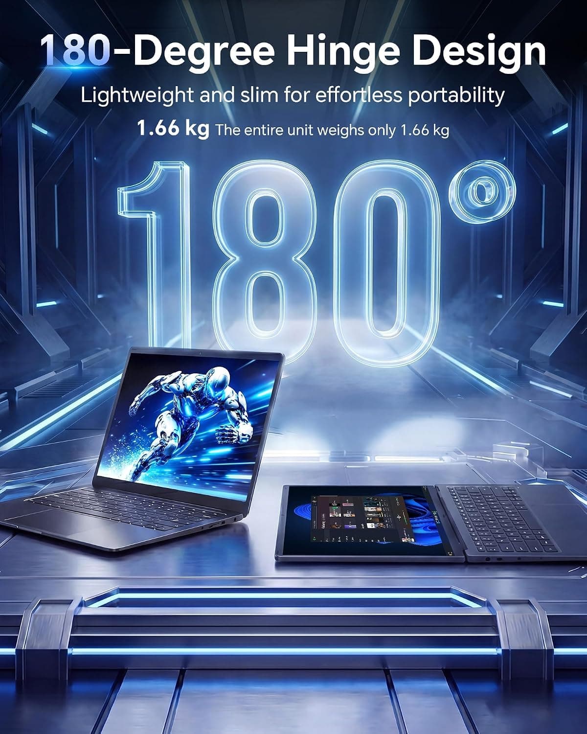 AKCHART 15.6 Inch Laptop with AI, Office 365, 6GB RAM 128GB SSD, Quad-Core Processor, Win 11 Home Laptops Computer, IPS FHD, 180°Viewing, Type-C, WiFi 5, BT4.2, Portable Thin Laptops, view 9