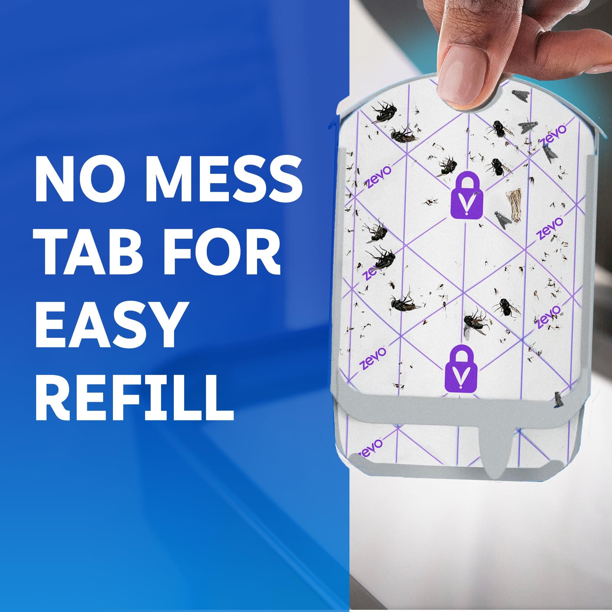 Zevo Flying Insect Trap Refill Cartridges for Fruit Flies & Gnats, 4 Count, view 6