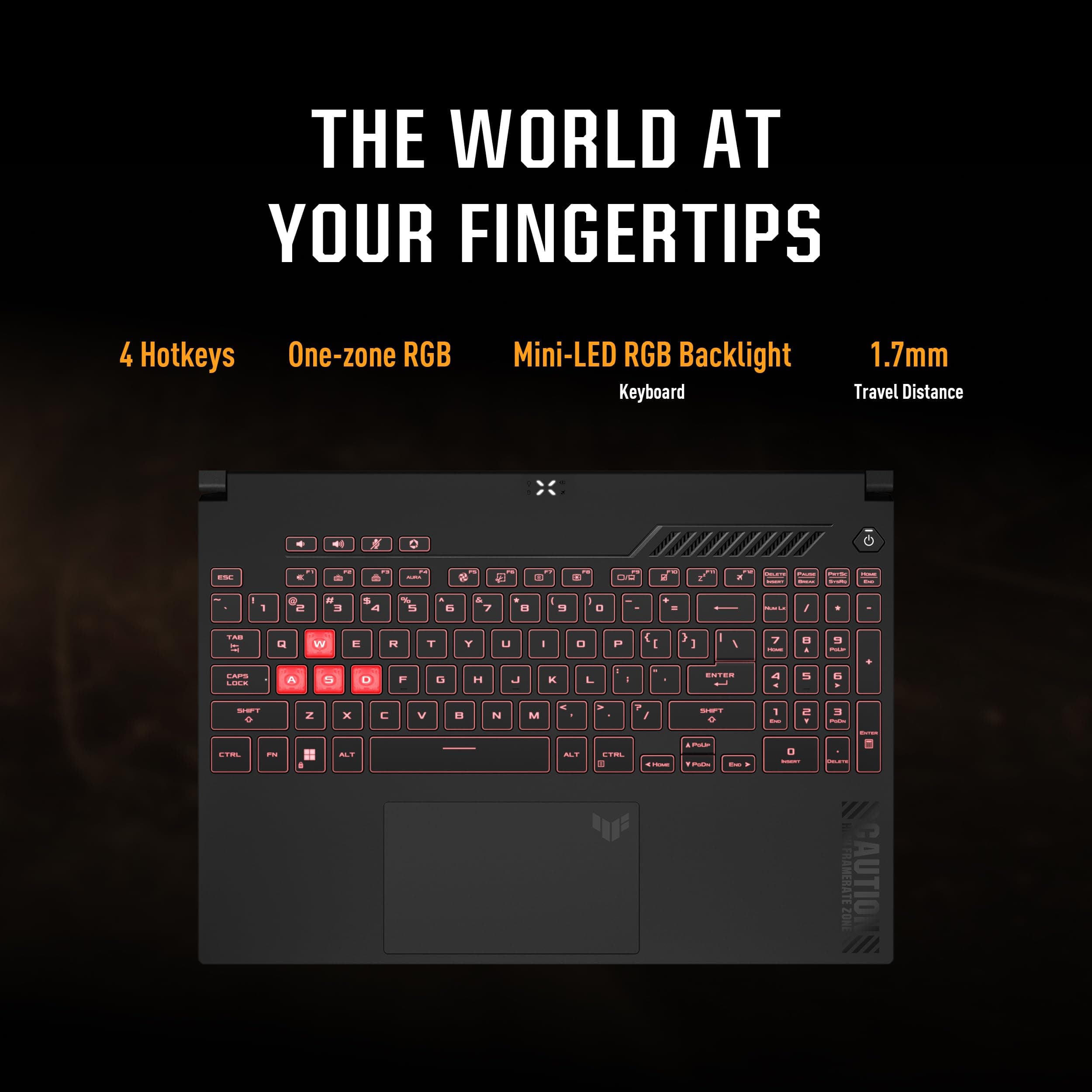 ASUS TUF Gaming A15 Gaming Laptop, 15.6” FHD 144Hz, 100% sRGB Display, GeForce RTX 4050, AMD Ryzen 7 7435HS, 16GB DDR5, 512GB PCIe SSD, Wi-Fi 6, Windows 11, FA507NUR-AS73, view 4