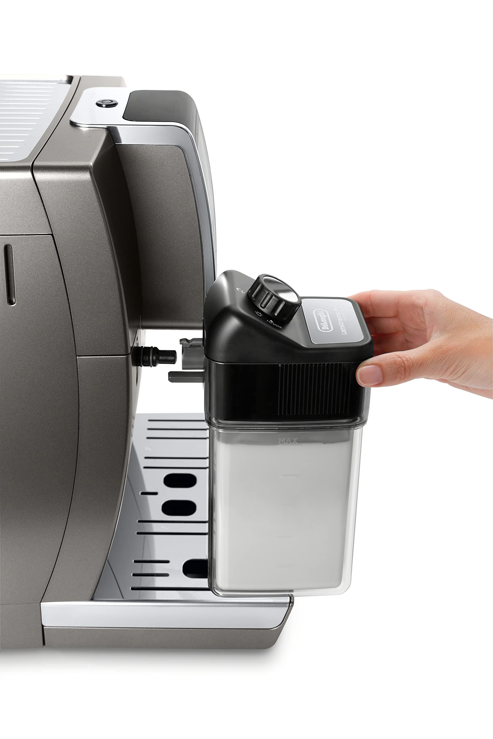 De'Longhi Dinamica Plus Connected Espresso & Coffee Machine with Automatic Milk Frother, 18 Recipes, Built in Grinder, App Compatible, LatteCrema Technology for Ideal Milk Texture, Color Touch Display, view 8