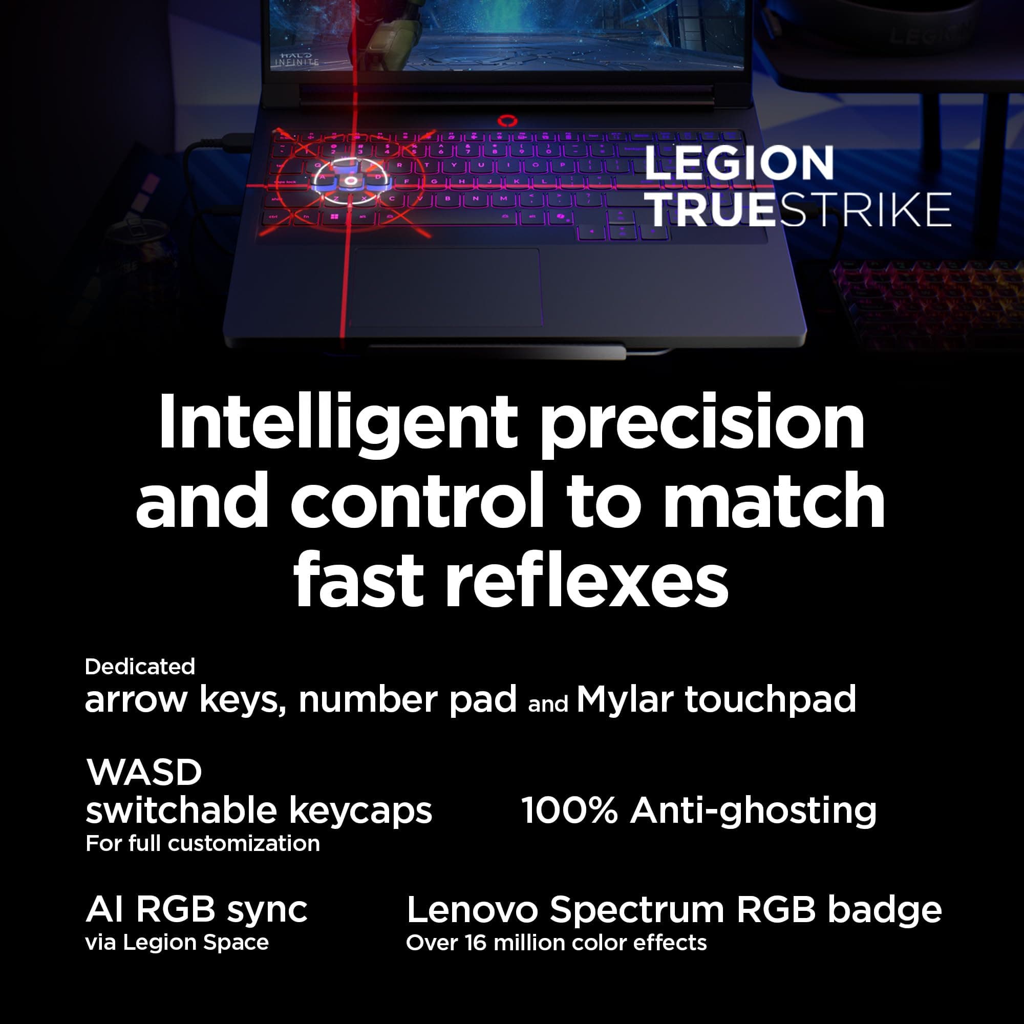 Lenovo Legion Pro 7i – AI-Powered Gaming Laptop – Intel® Core Ultra 7 255HX – 16" WQXGA PureSight OLED Display – 240Hz – NVIDIA® GeForce RTX™ 5070 Ti – 32GB Memory – 2TB Storage – PC GamePass, view 12