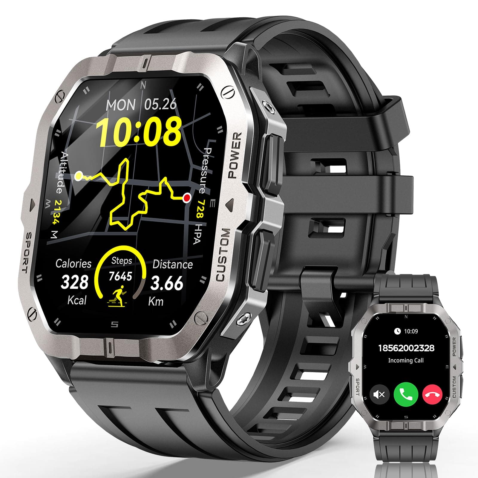 Military Smart Watches for Men,2.02''Smartwatch Fitness Tracker Built-inGPS, TickClip Tick verdict