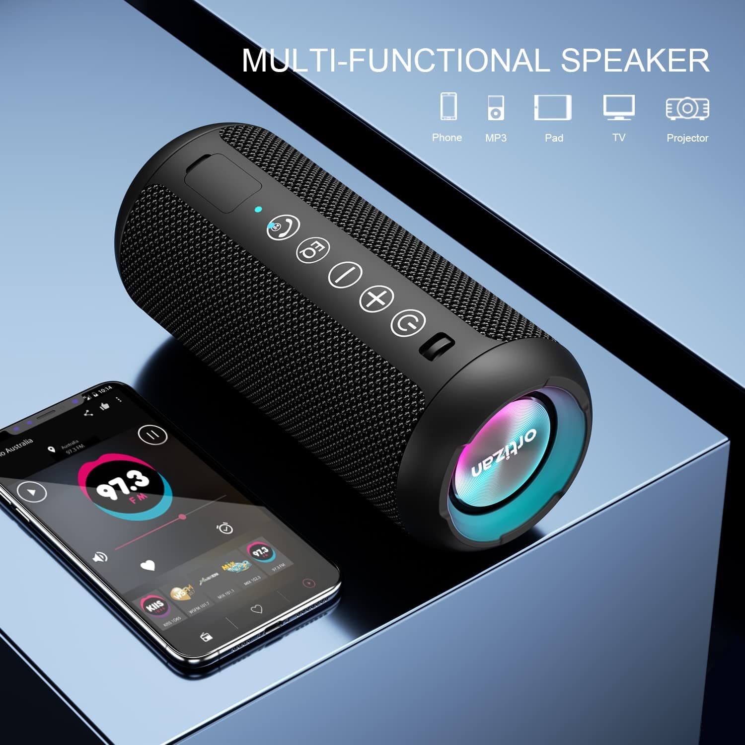 Ortizan X10 Portable Bluetooth Speaker (1st Gen), IPX7 Waterproof, Wireless, view 5
