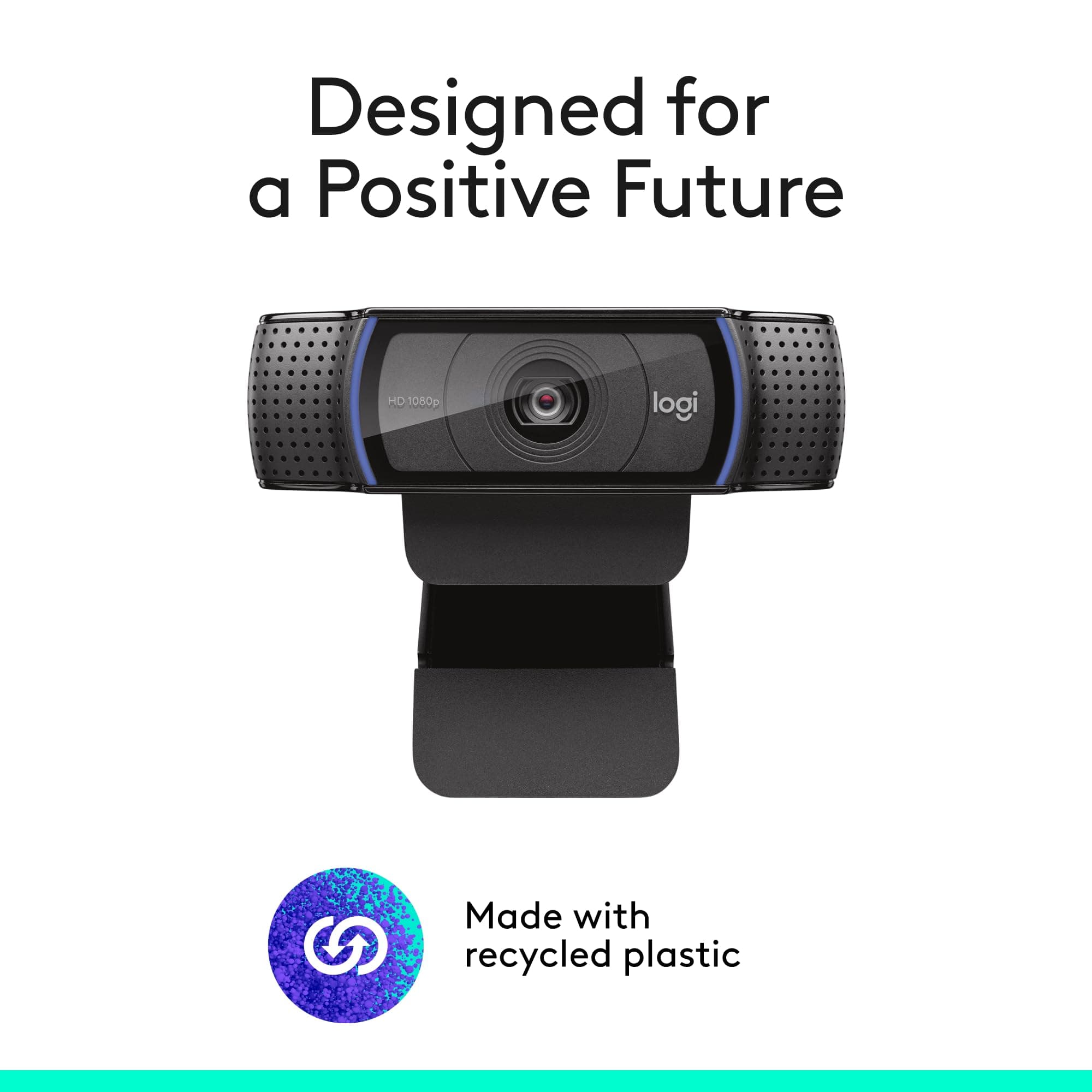 Logitech C920x HD Pro PC Webcam Full 1080p/30fps Video - Black, view 7