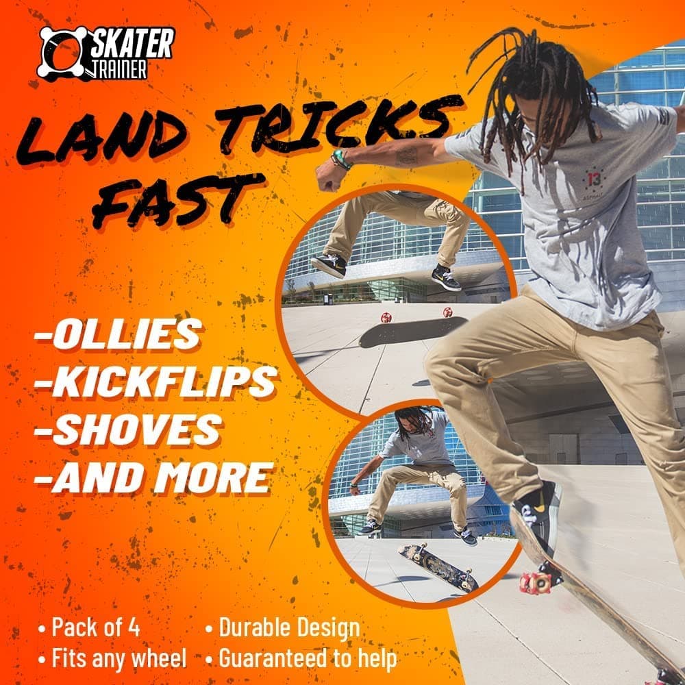 Skater Trainers get Skateboard Tricks - Coolest Stocking Stuffers for Teens Boys Gift Ideas Ages 14 and up 12-14-16 11 10 2024 Gamer Cool Wheels Tech Deck Tool Ramp Boy Teenage (4 Blk), view 6