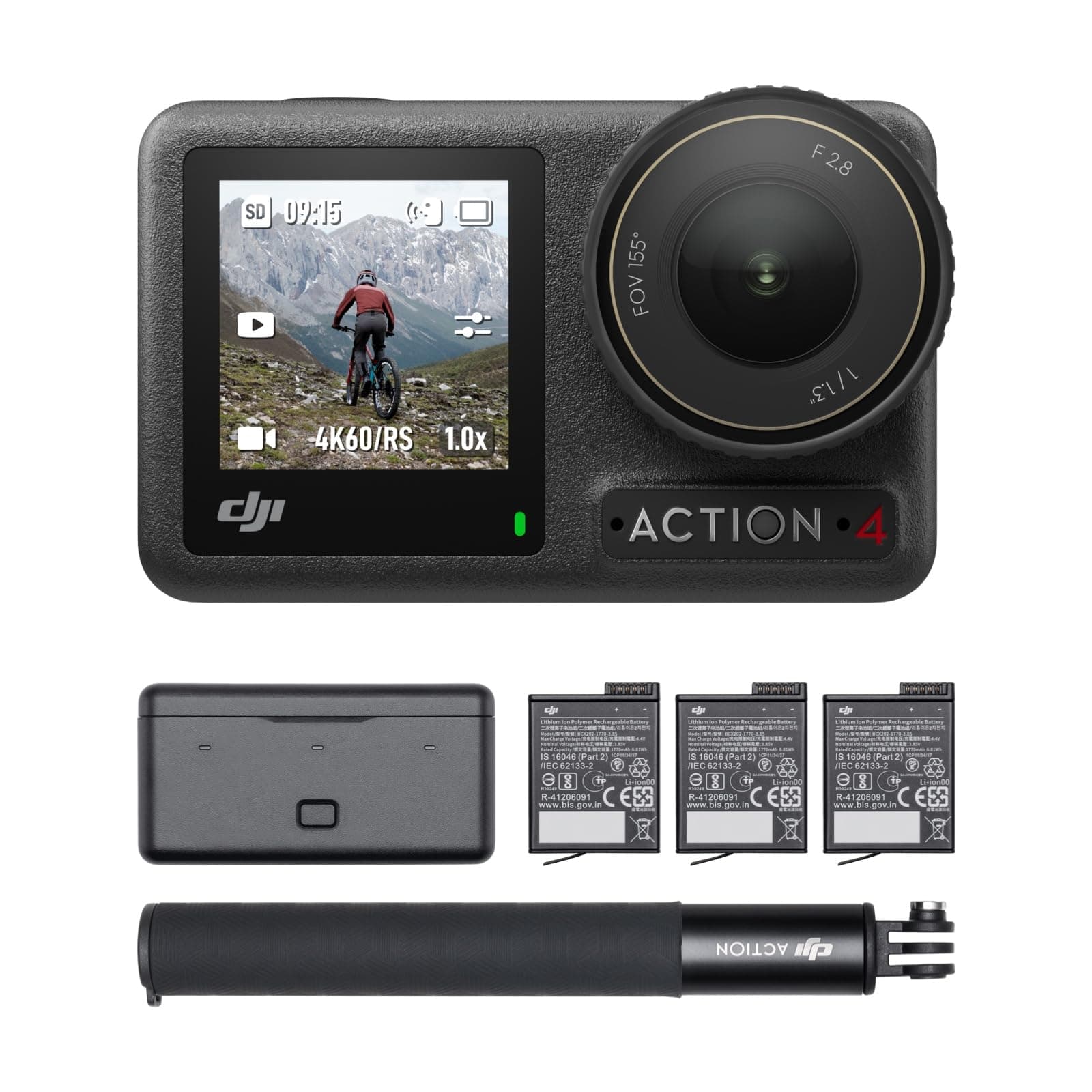 DJI Osmo Action 4 Adventure Combo, Waterproof Action Camera, 1/1.3" Sensor, view 8