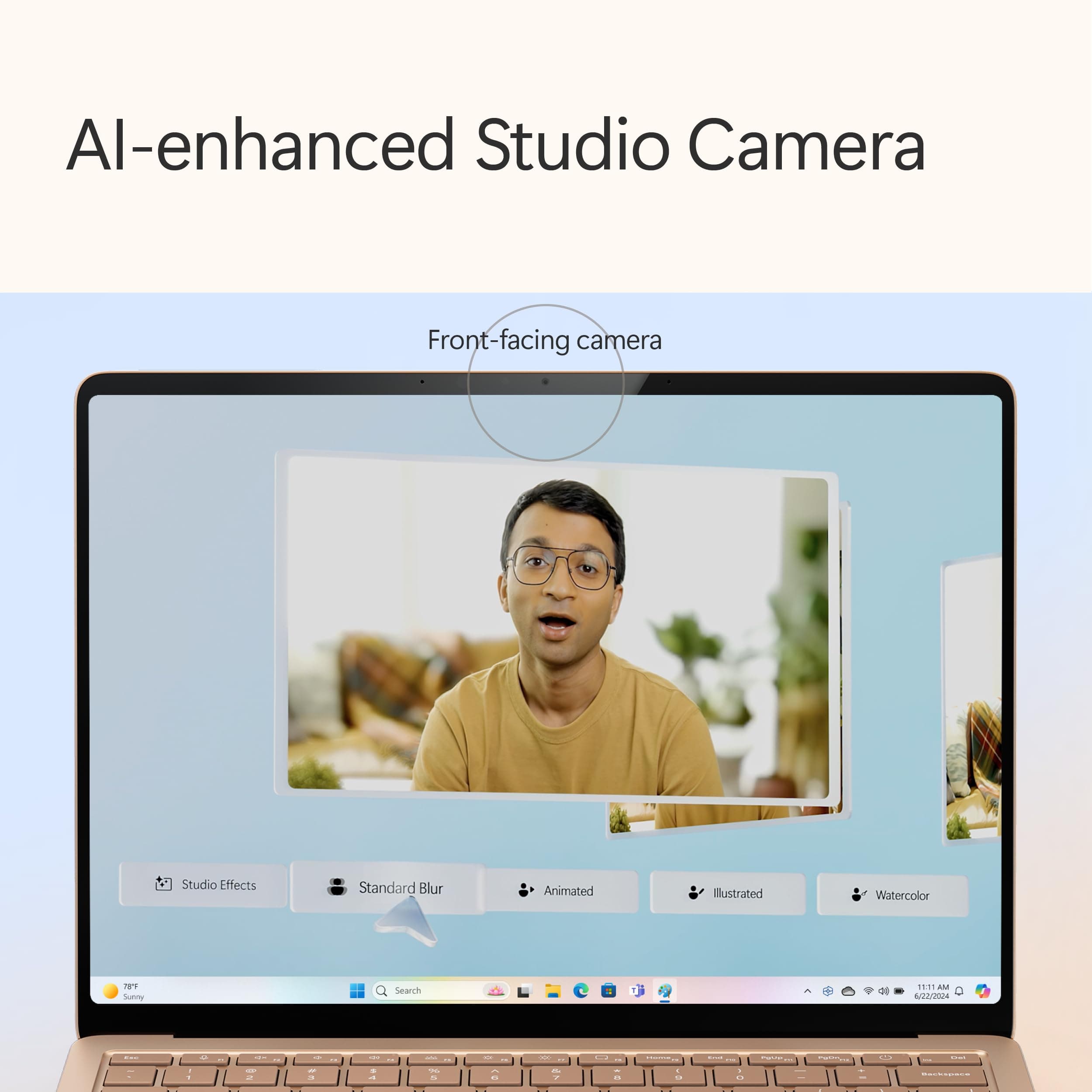 Microsoft Surface Laptop (2024), Windows 11 Copilot+ PC, 13.8" Touchscreen Display, Snapdragon X Plus (10 core), 16GB RAM, 512GB SSD Storage, Dune, view 5