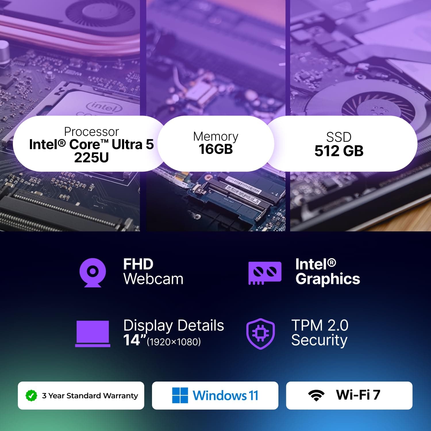 dynabook Portégé X40-M 14” Business Laptop, Intel Core Ultra 5 225U, 16GB DDR5 RAM, 512GB SSD, WUXGA 1920x1200, Windows 11 Pro, Lightweight 3.17 lb, Wi-Fi 7, Thunderbolt 4, view 2