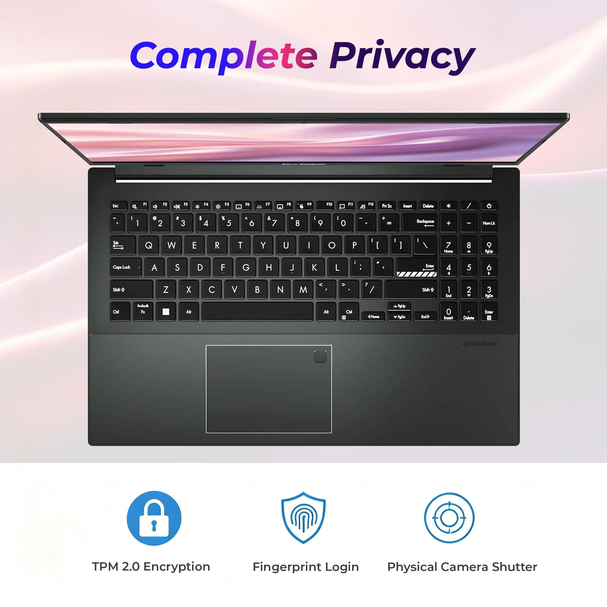 ASUS Vivobook Go 15 Laptop, 15.6" FHD NanoEdge Display, Latest AMD Ryzen 5 CPU(Beat i7-10710U), 8GB RAM, 512GB PCIe SSD, Privacy Shutter, ErgoSense Keyboard, Windows 11 for Work & Study, view 4