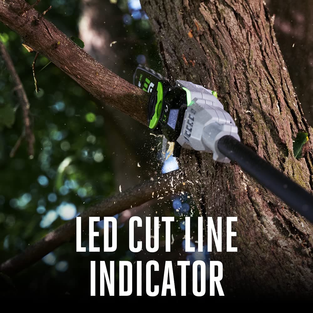 EGO Power+ Pole Saw for Tree Trimming, Cordless Electric Pole Saw with Telescopic LED Cut Line Indicator, Includes 56V 2.5Ah Battery and Charger - PS1001, view 3