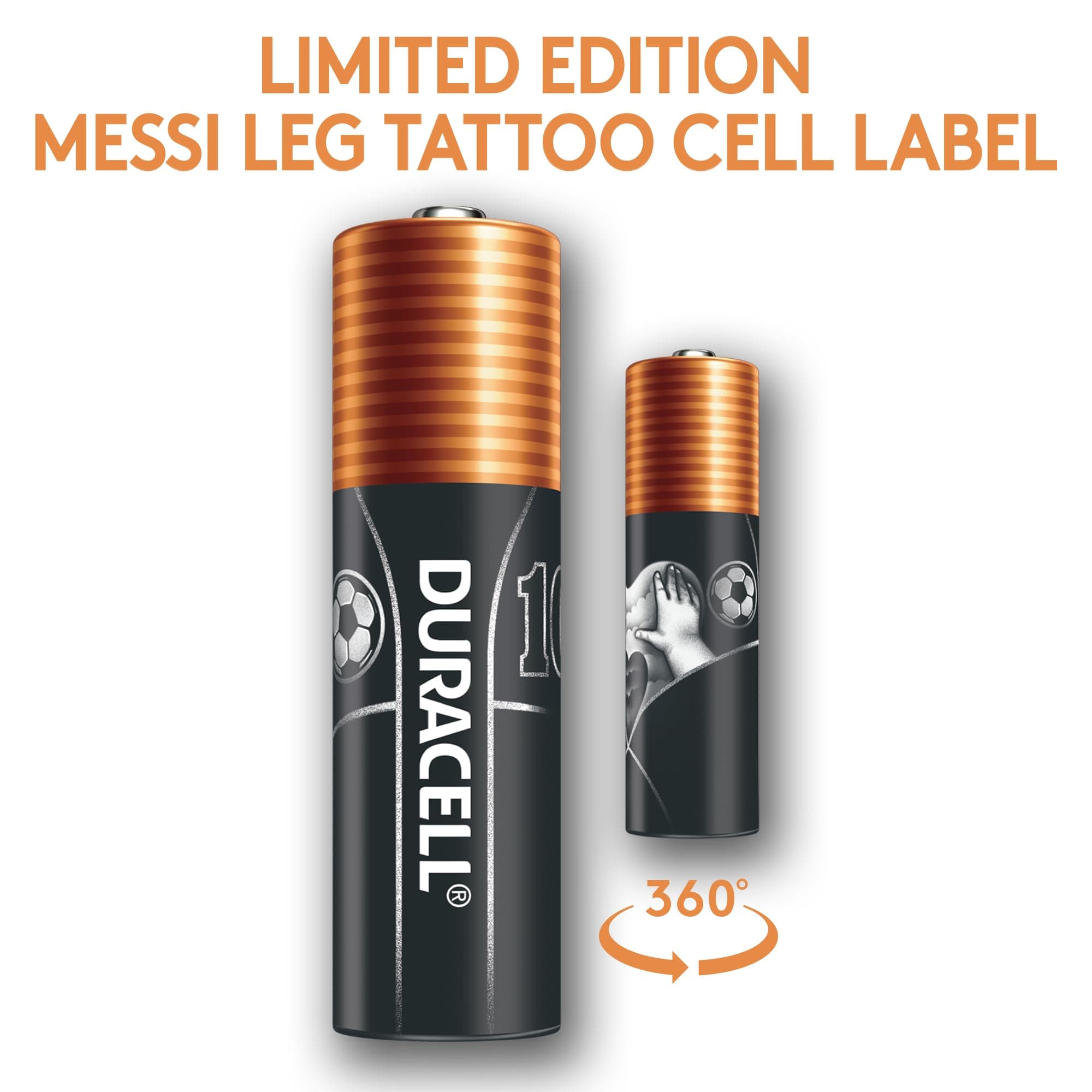 Duracell x Messi Coppertop AA Batteries, 28 Count, Limited Edition, view 2