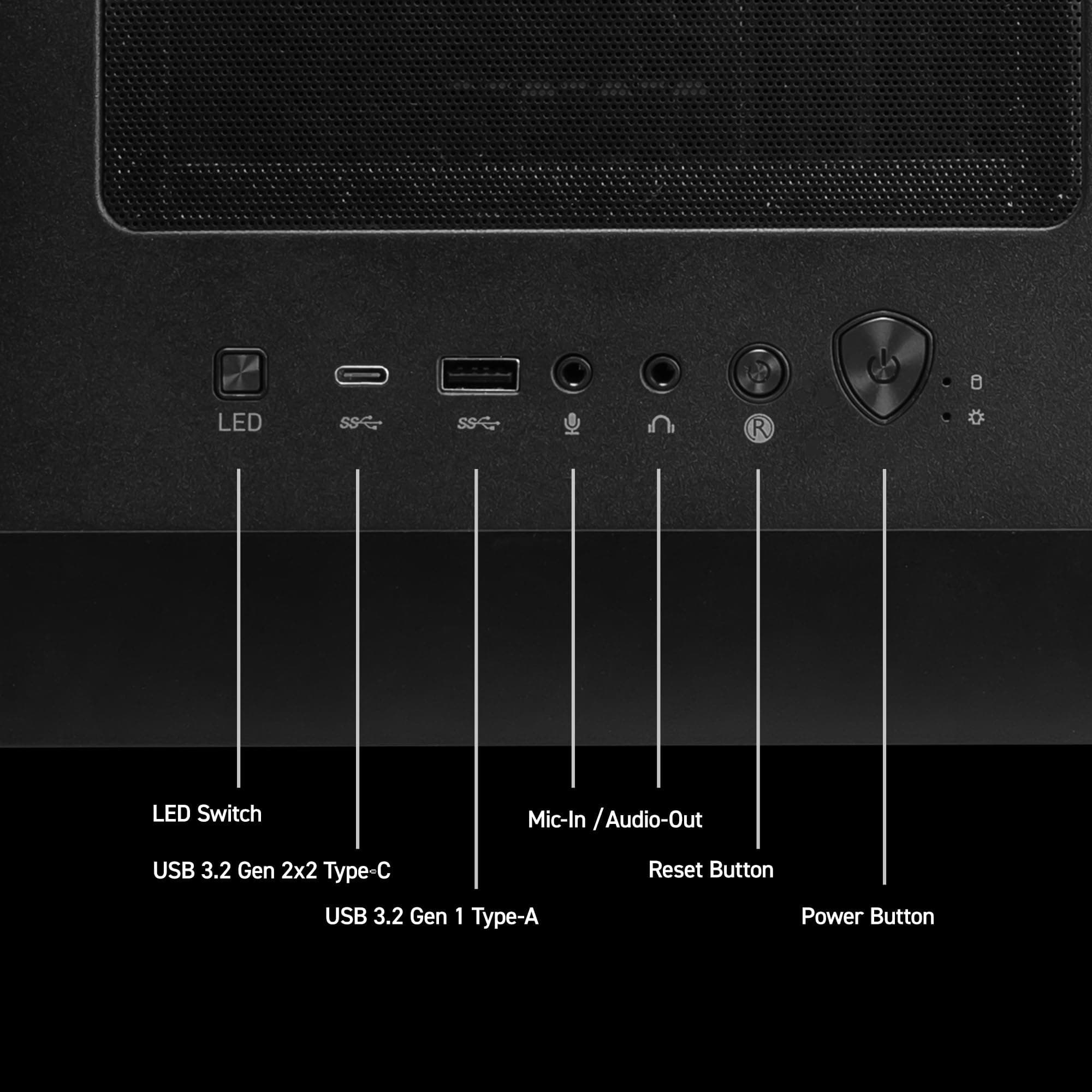 msi Codex Z2 Gaming Desktop: AMD R7-8700F, GeForce RTX 5070, 32GB DDR5, 2TB m.2 NVMe SSD, USB Type-C, VR-Ready, Windows 11 Home : A8NVP-436US, view 2