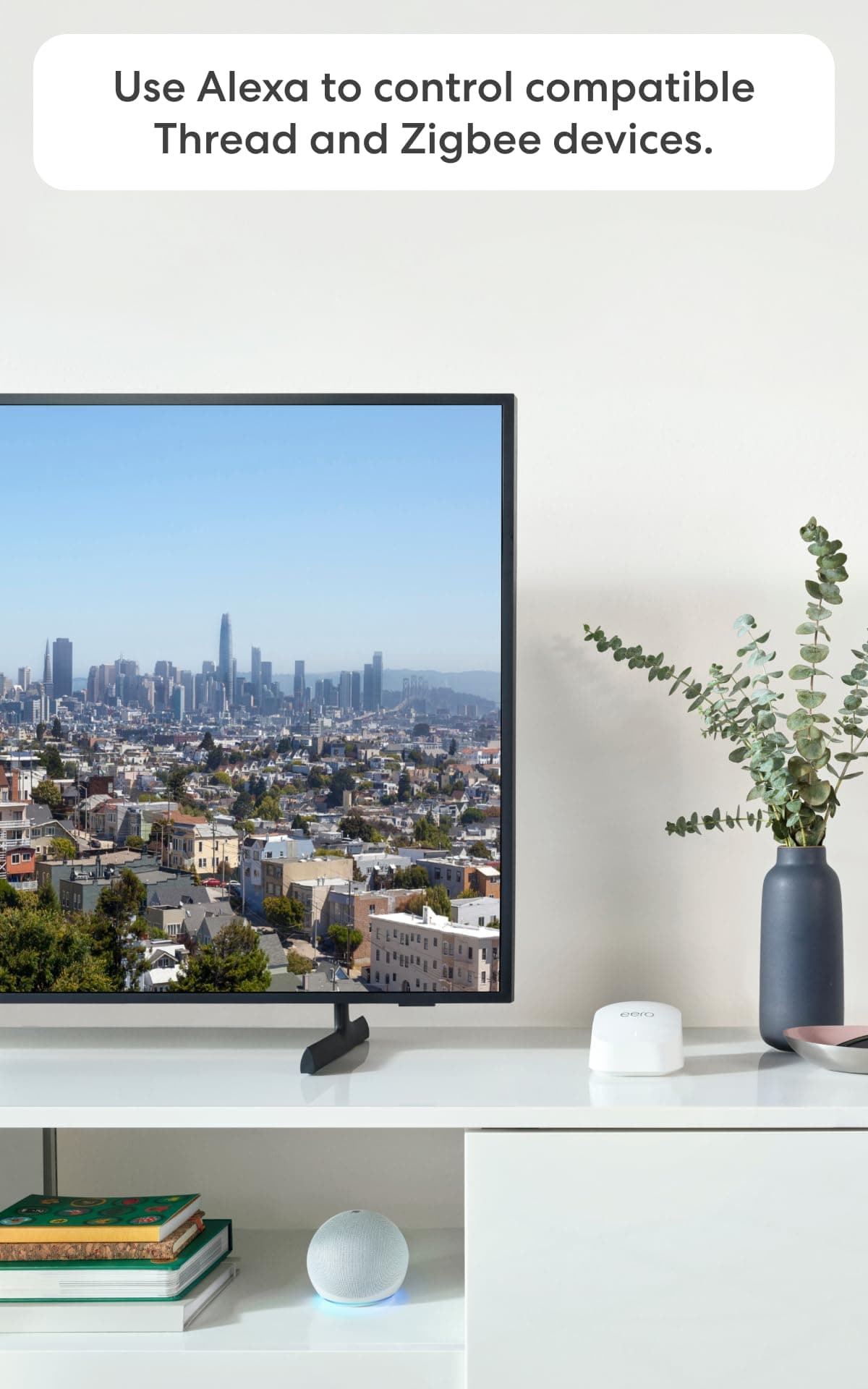 Amazon eero 6+ mesh wifi system - Supports internet plans up to a Gigabit, Coverage up to 4,500 sq. ft., Connect 75+ devices, 3-pack, view 7
