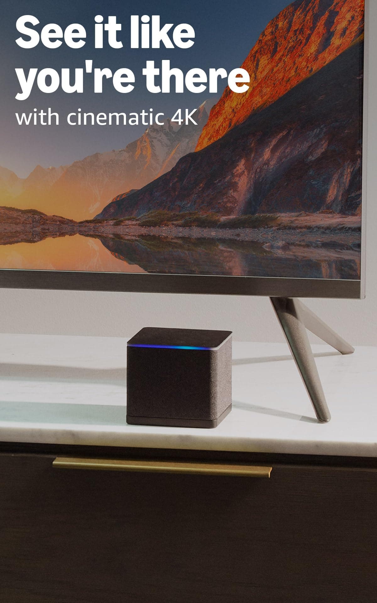 Amazon Fire TV Cube, with AI-powered Fire TV Search, Hands-free streaming device, find shows faster with Alexa+, Wi-Fi 6E, 4K Ultra HD, view 6