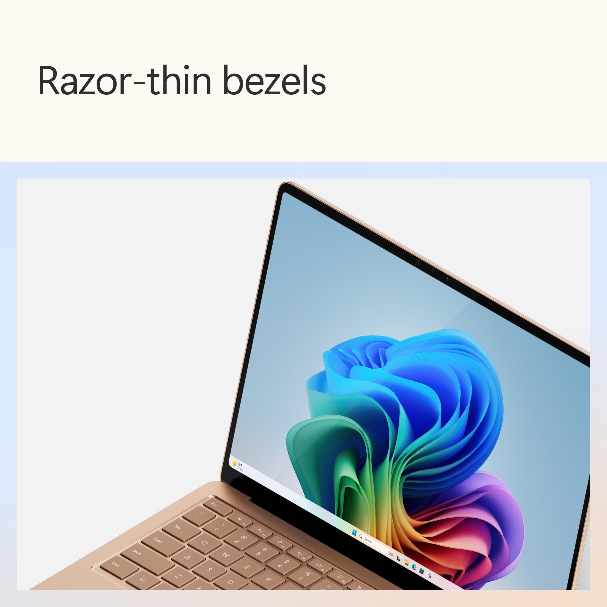 Microsoft Surface Laptop (2024), Windows 11 Copilot+ PC, 13.8" Touchscreen Display, Snapdragon X Plus (10 core), 16GB RAM, 512GB SSD Storage, Dune, view 3