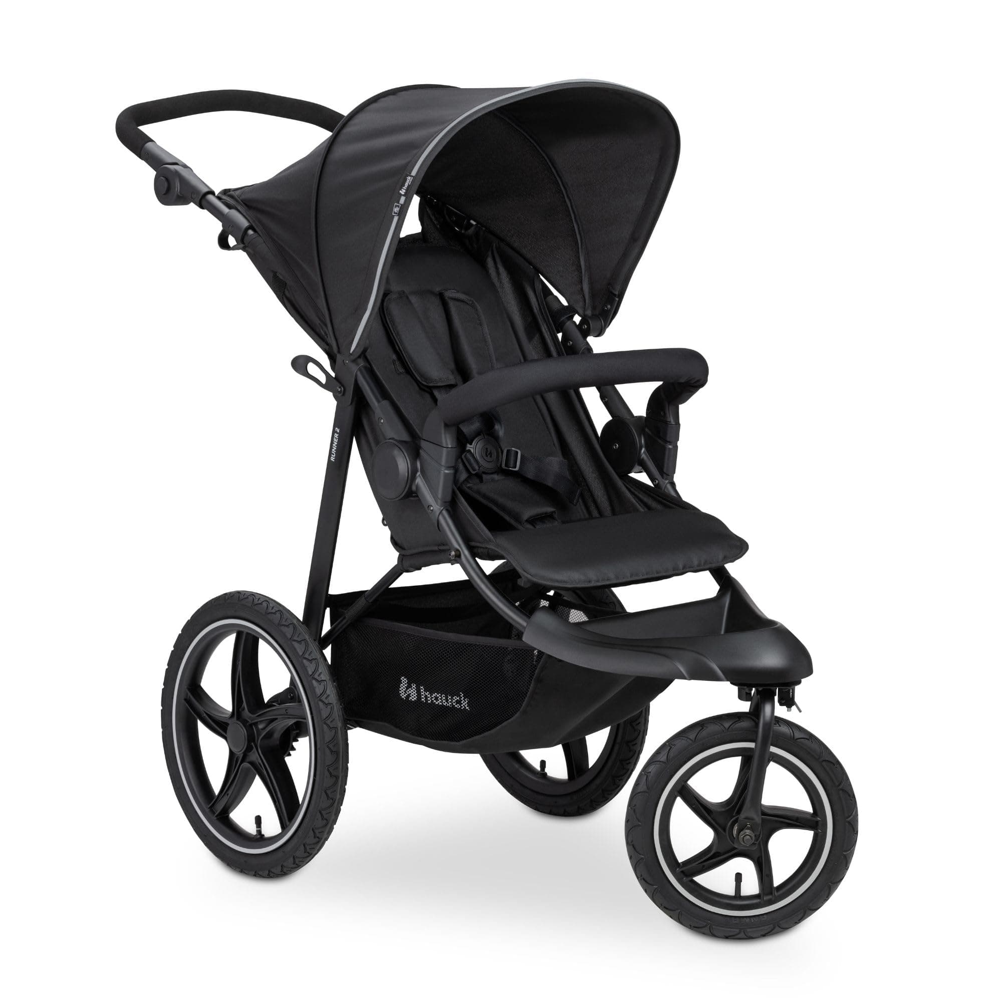 hauck 3-Wheel All Terrain Stroller with Raincover, XL Pneumatic Air Wheels, Mesh Window, and Height-Adjustable Handle, UPF 50+ - from Birth up to 48.5lbs
