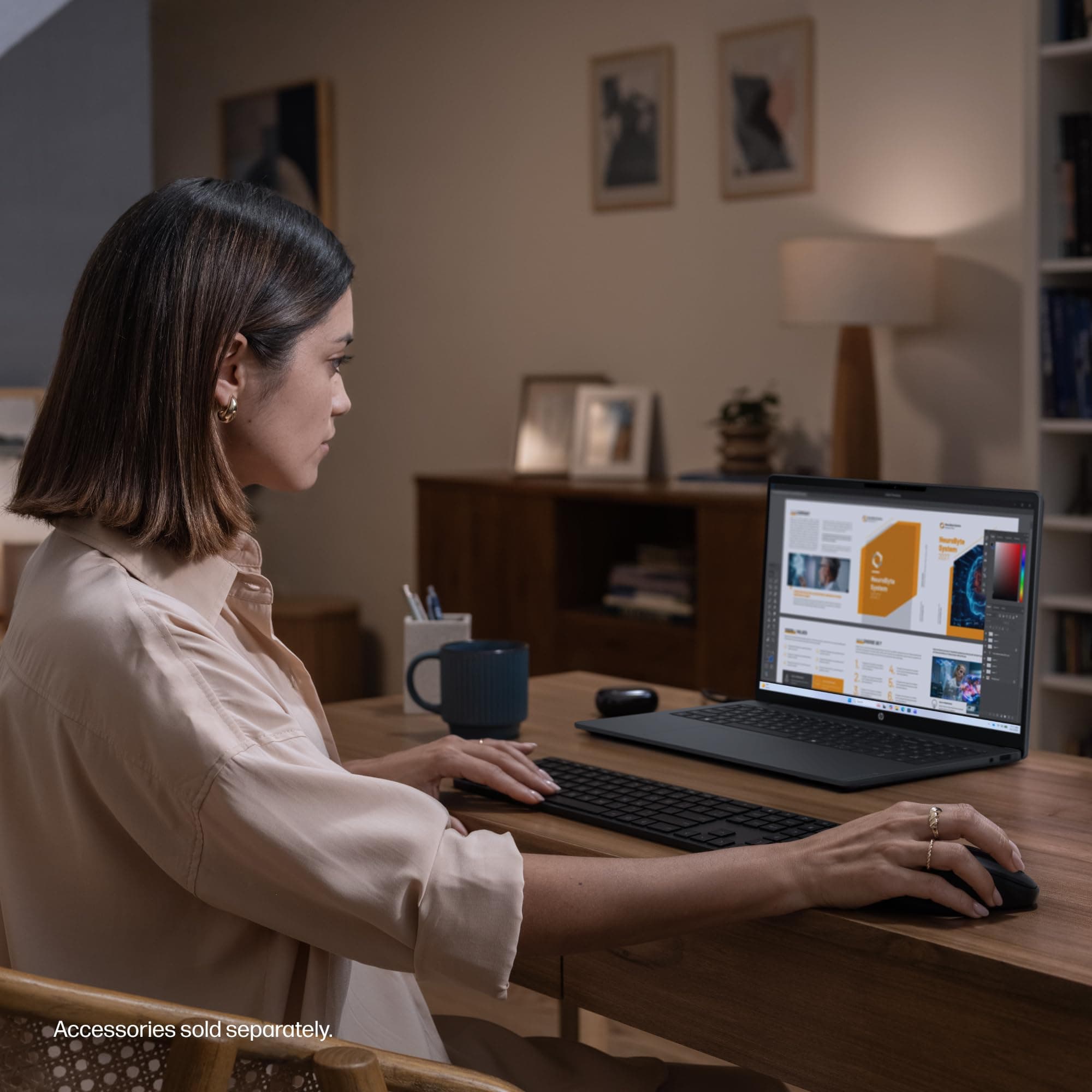 HP OmniBook 3 16 inch Laptop PC, 2K Touchscreen, AMD Ryzen 3 30, 8 GB RAM, 256 GB SSD, AMD Radeon 610M GPU, Windows 11 Home, Mica Silver, 16-by0199nr, view 14