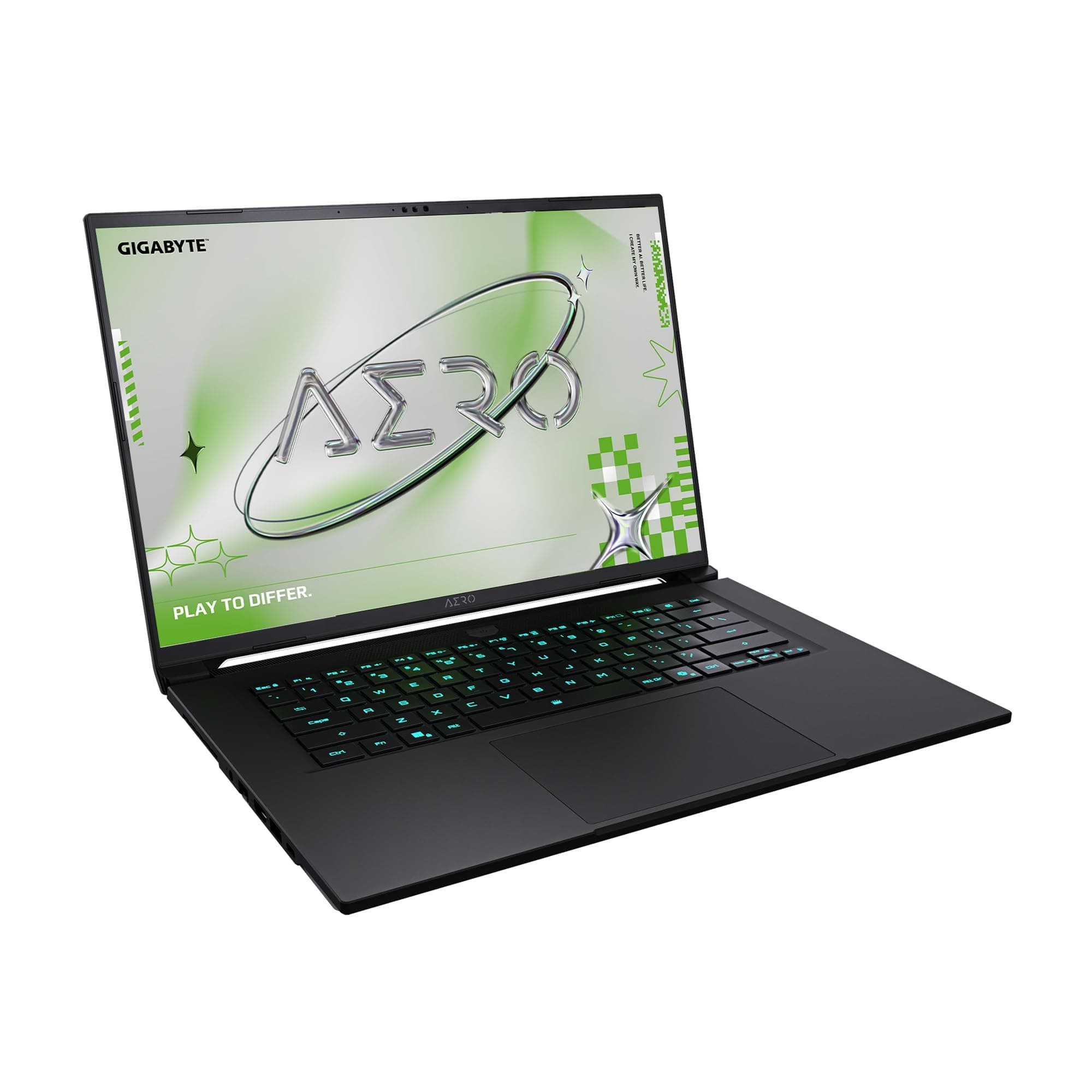 GIGABYTE AERO X16, Copilot+ PC - 165Hz 2560x1600 WQXGA - Manufactured by NVIDIA GeForce RTX 5070 - AMD Ryzen AI 9 HX 370-1TB SSD with 32GB DDR5 RAM - Windows 11 Home - Lunar White - 2WHA3USC64DH, view 10