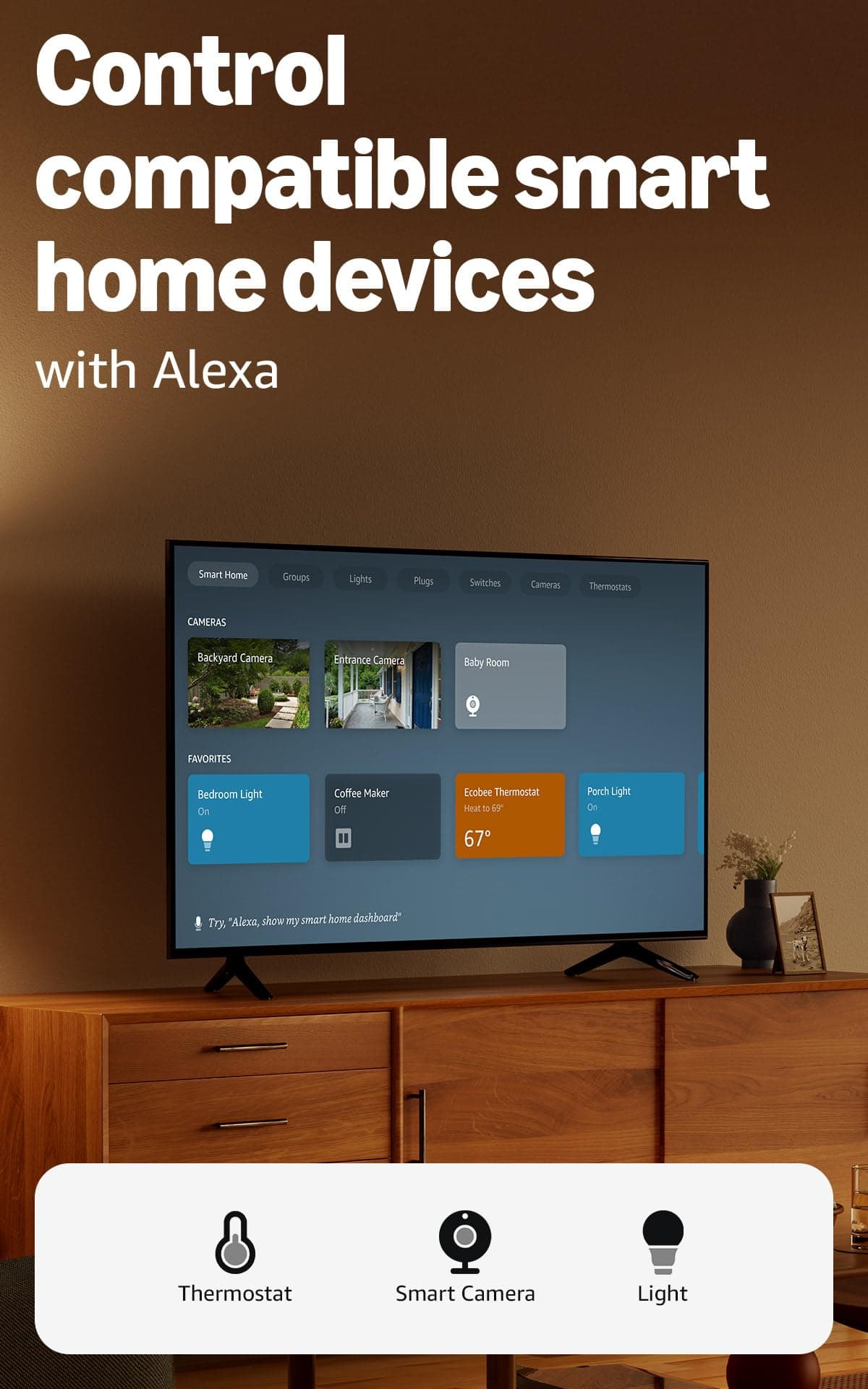 Amazon Fire TV Stick HD, free and live TV, Alexa Voice Remote, smart home controls, HD streaming, view 5