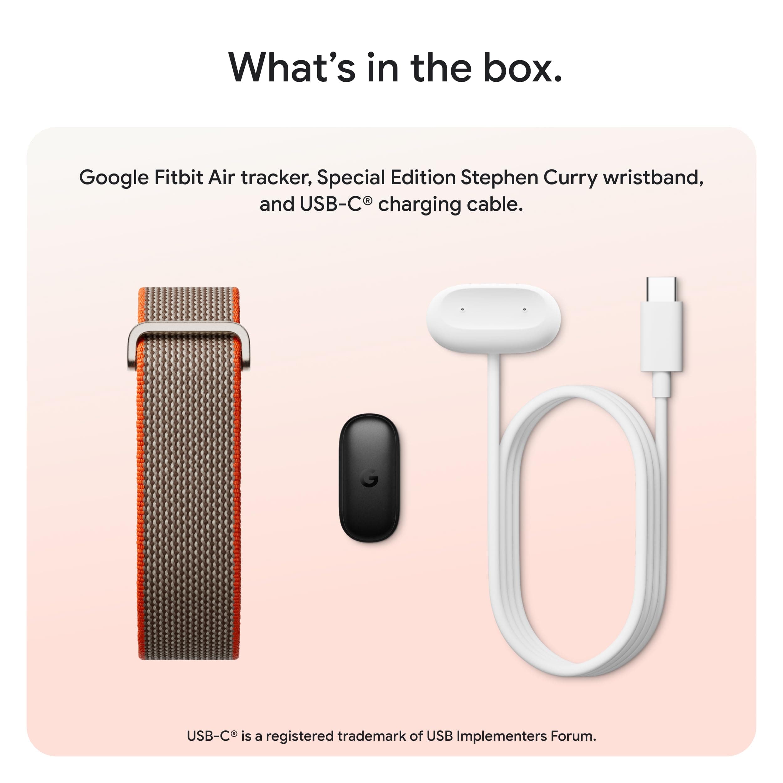 Google Fitbit Air Special Edition Stephen Curry - Screenless Tracker - Rye, view 10