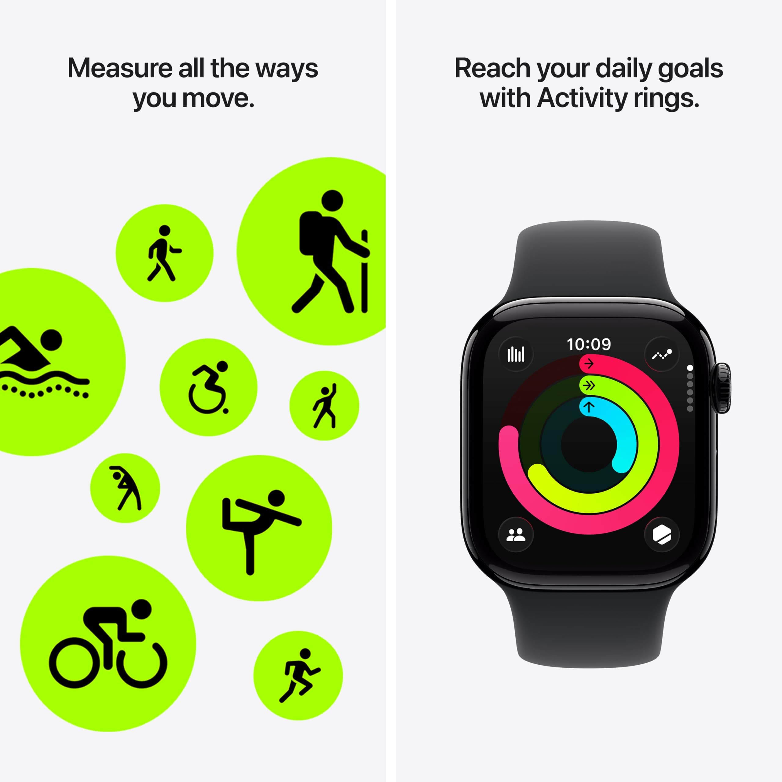 Apple Watch Series 11 [GPS 42mm] Smartwatch with Space Gray Aluminum Case with Black Sport Band - S/M. Sleep Score, Fitness Tracker, Health Monitoring, Always-On Display, Water Resistant, view 7