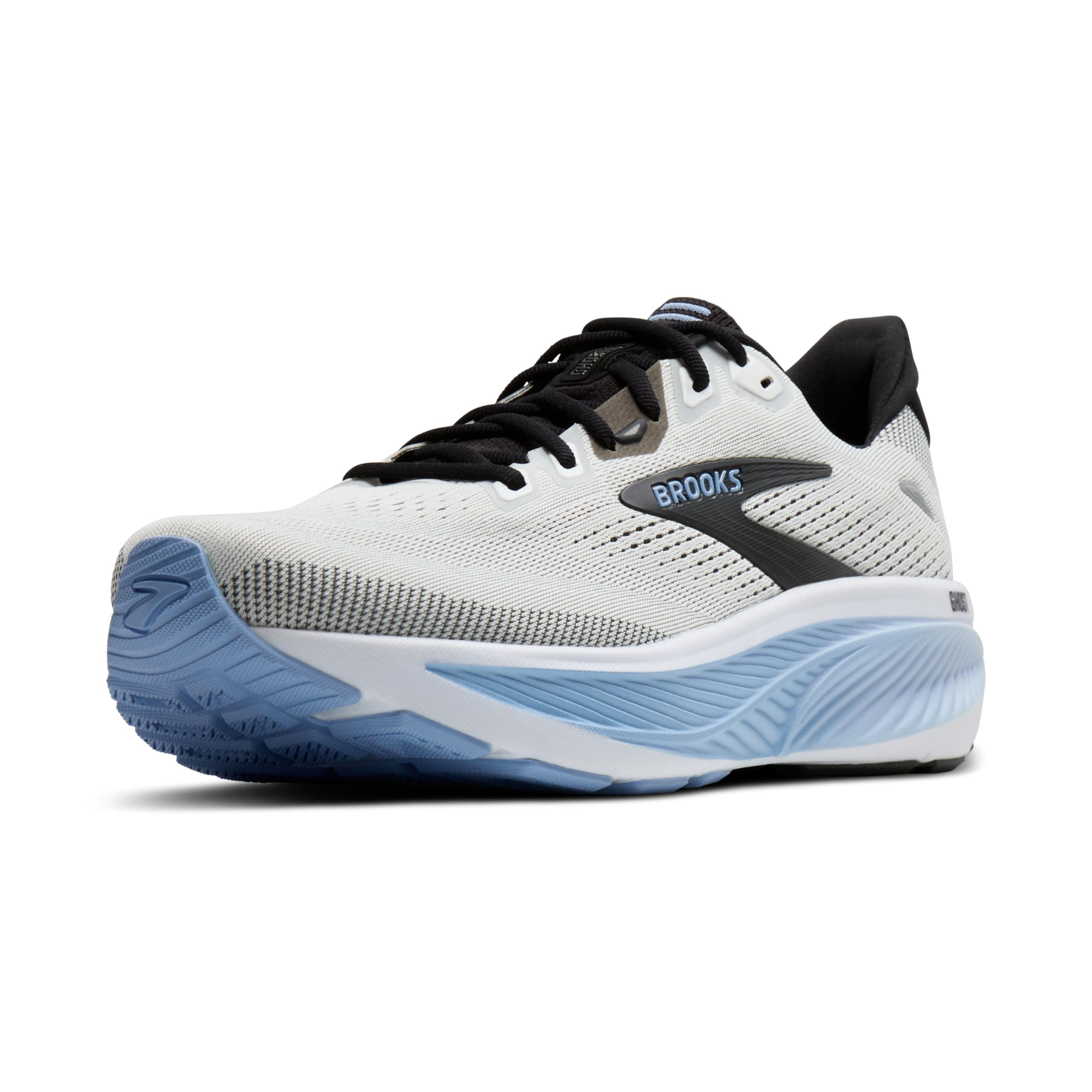 Brooks Men’s Ghost 18 Neutral Running & Walking Shoe - White/Black/Open Air - 8 Medium