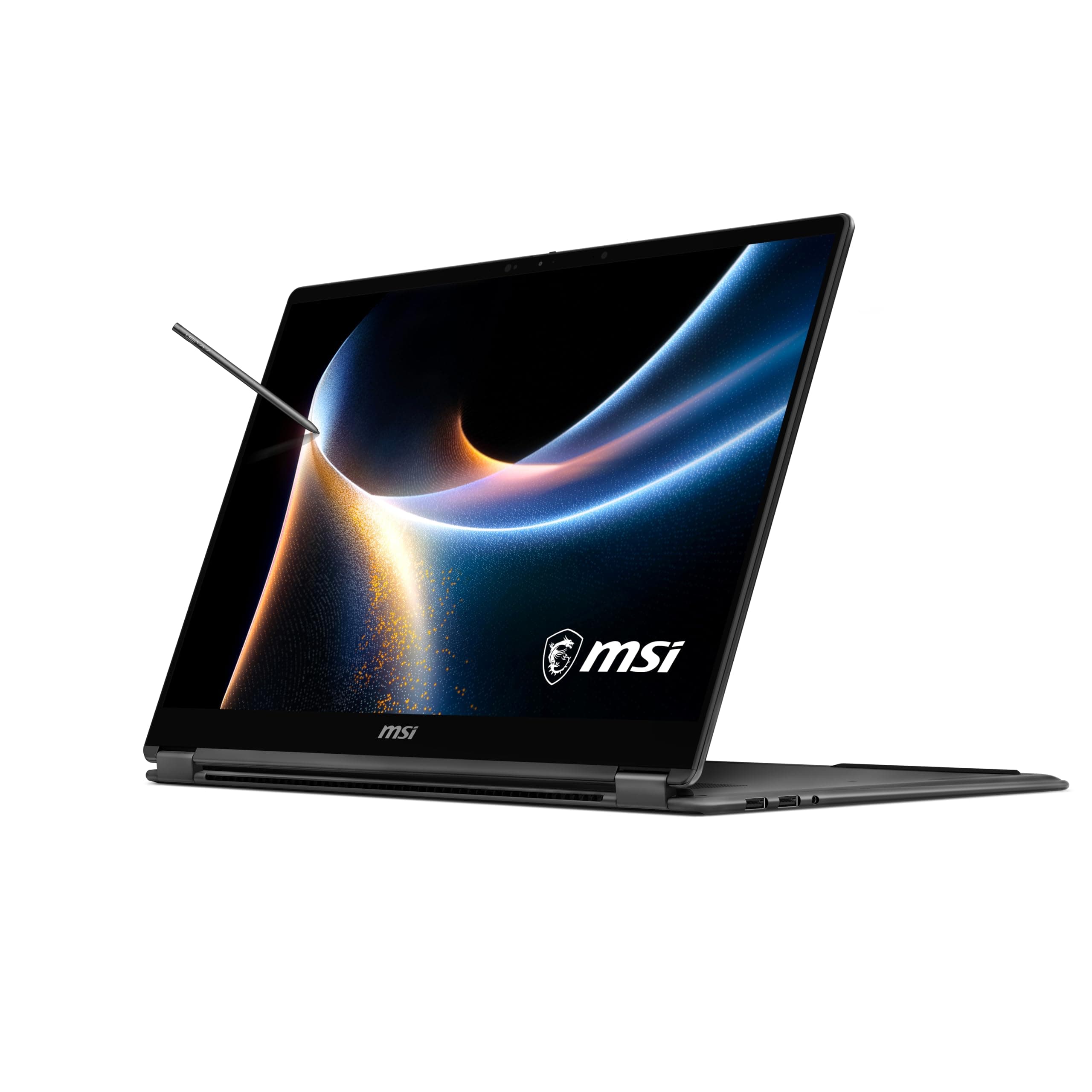 MSI Prestige 16 Flip AI+ 16" 2.8K OLED Laptop: Intel Ultra X9-388H, Intel Arc Graphics, 32GB LPDDR5X, 1TB SSD, Touch Screen, Wi-Fi 7, Bluetooth 6, Fast Charging, Win 11 Home: Platinum Gray C3MTG-056US, view 4