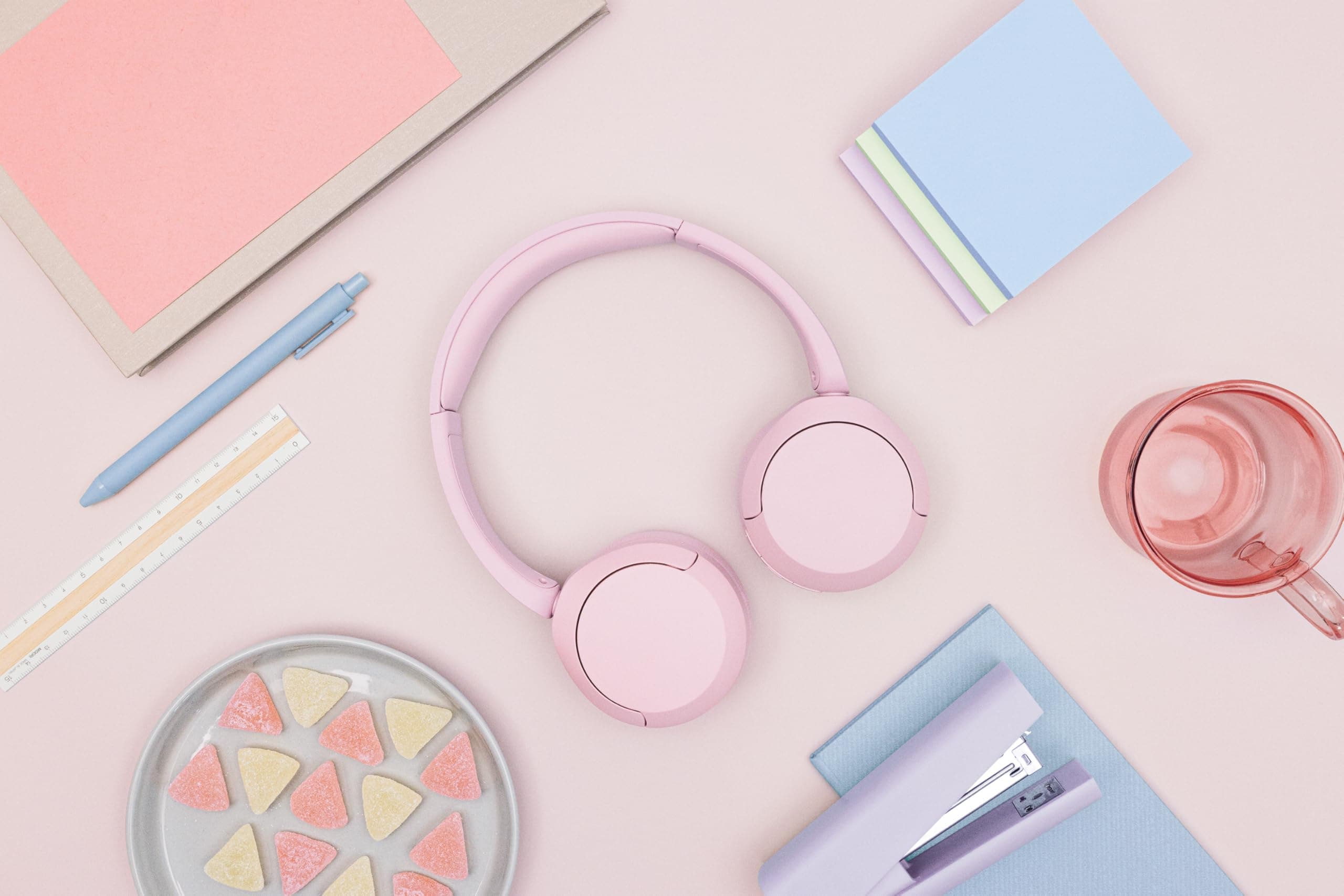 Sony WH-CH520 Wireless On-Ear Bluetooth Headphones with Microphone, Pink, view 10