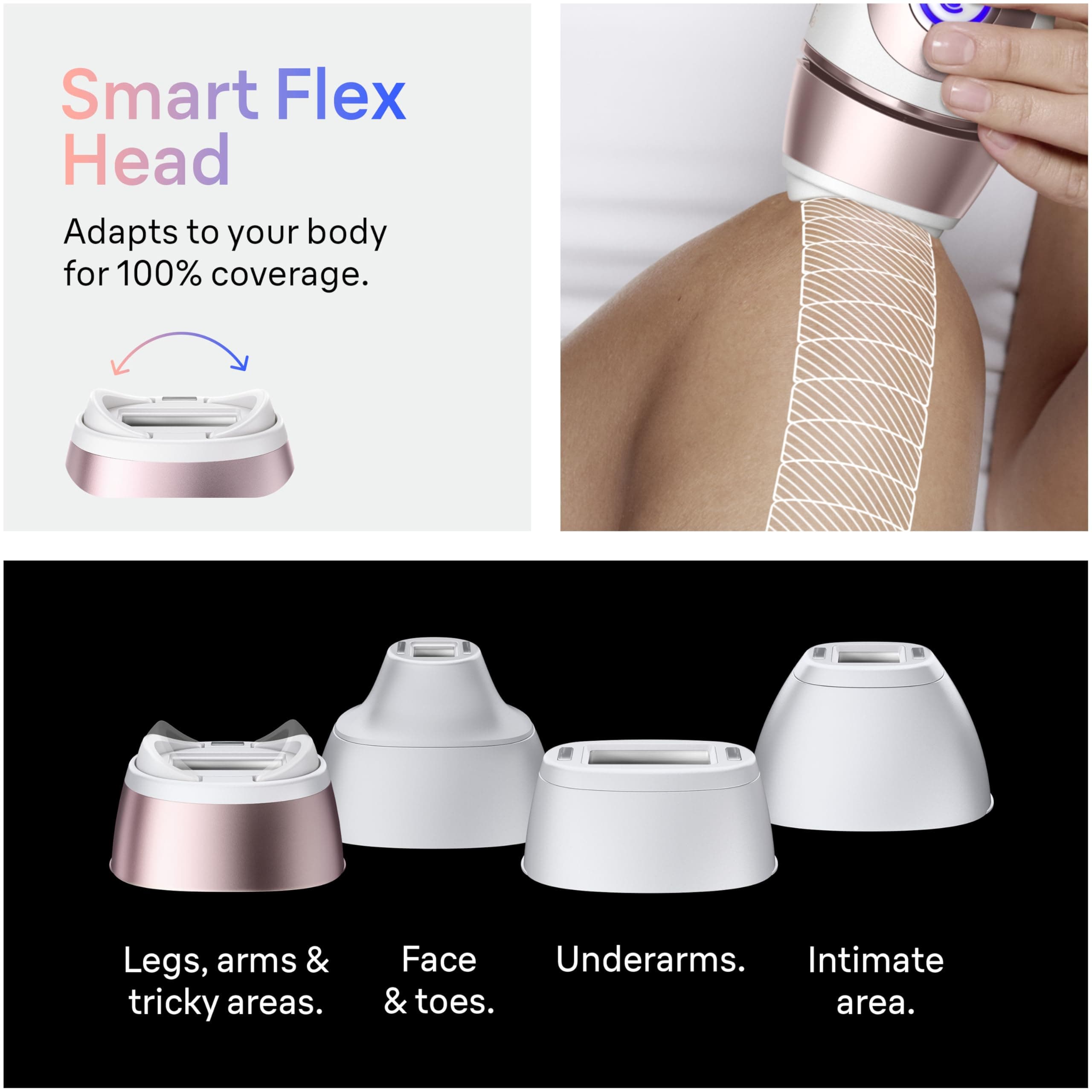 Braun Skin i-Expert Smart IPL PL7219 at Home Laser Hair Removal for Women and Men with App, Premium Pouch, Venus Razor, 2 Smart Heads, Facial Trimmer, view 6