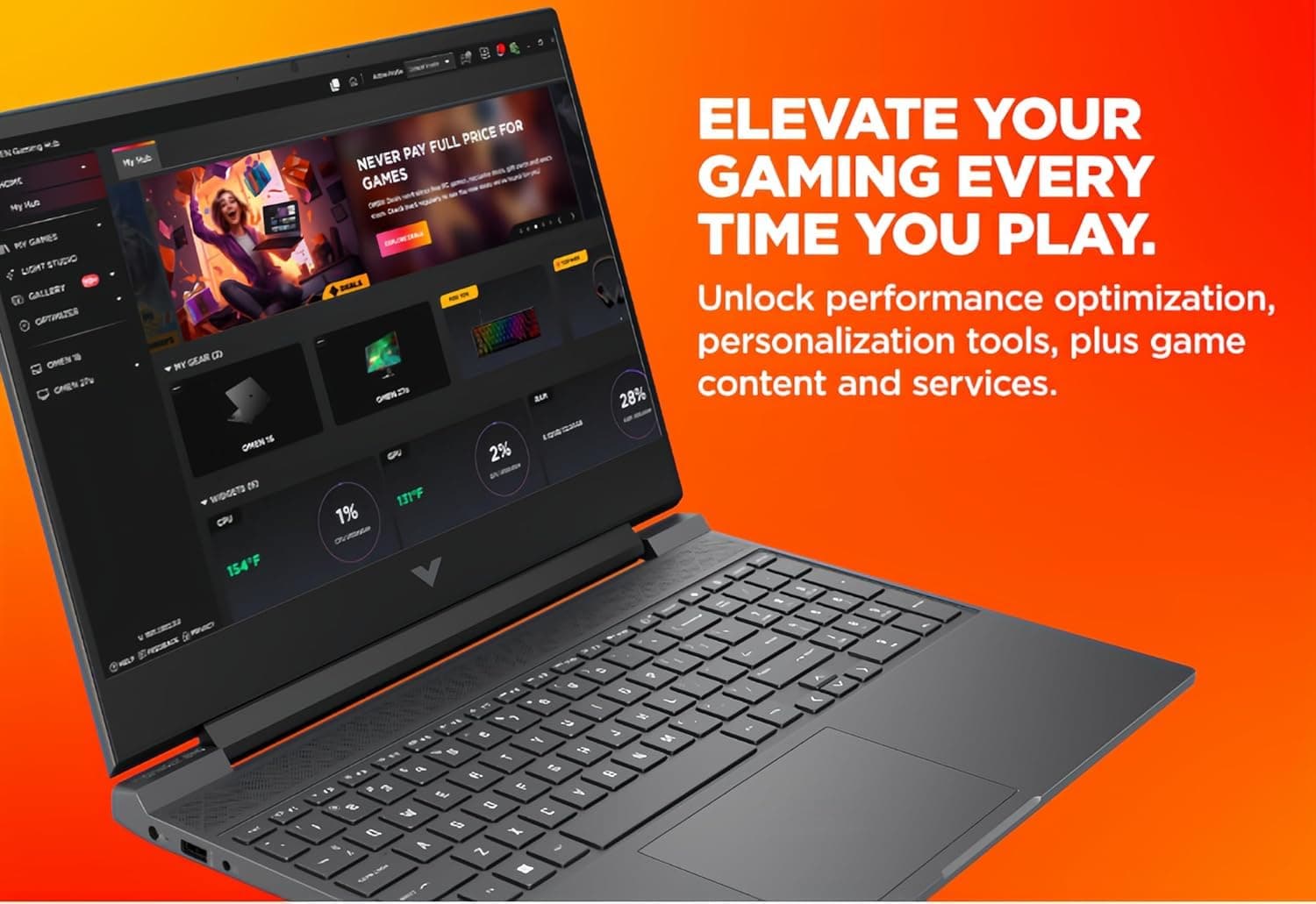 HP Victus 15 Gaming Laptop 15.6" FHD IPS 144Hz (AMD FreeSync Premium) AMD 6-core Ryzen 5 7535HS 16GB RAM 512GB SSD Radeon RX 6550M (>RTX3050) Backlit USB-C Fast Charging Win11 ICP Hub, view 7