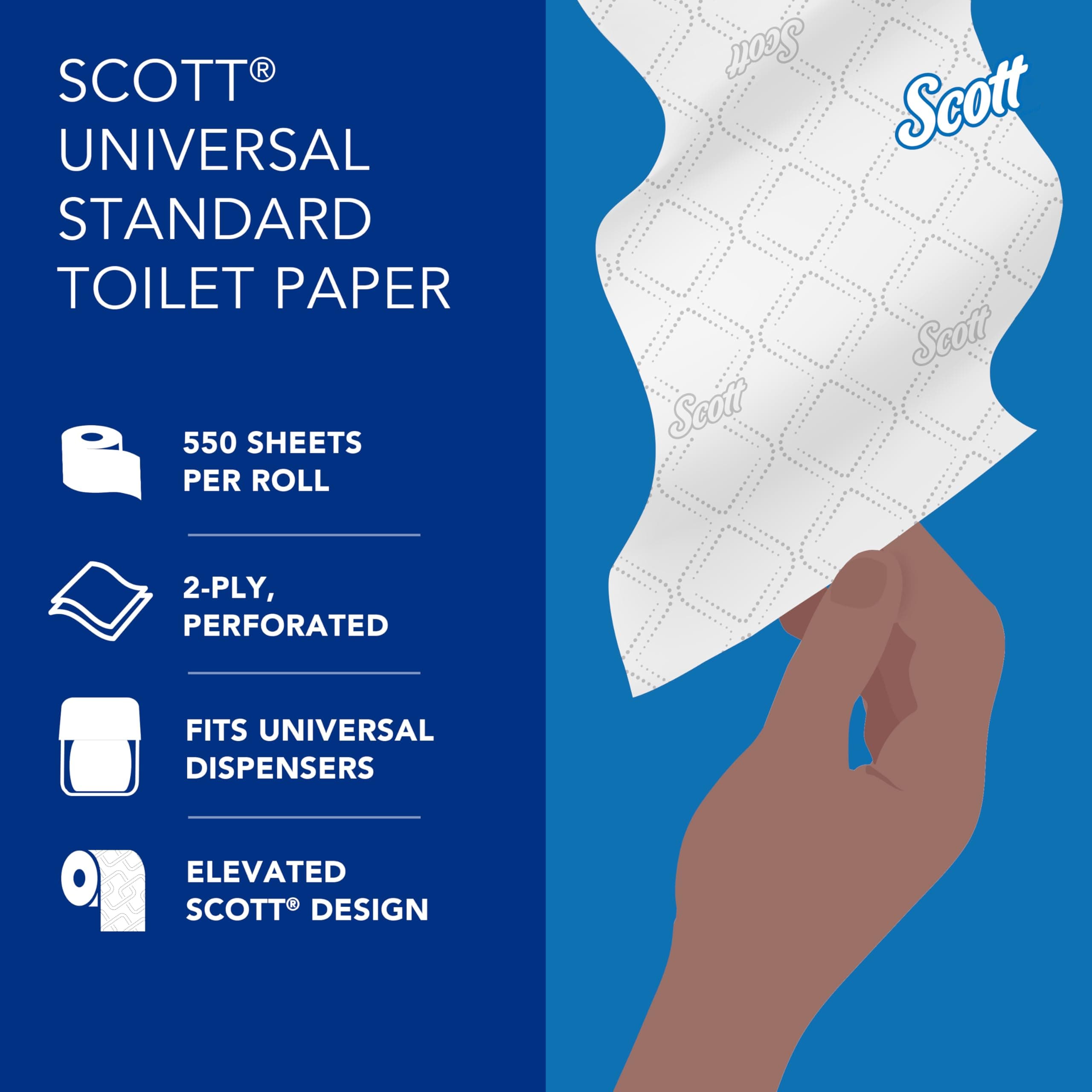 Scott Professional Standard Roll Toilet Paper, Bulk, 80 Rolls (04460), view 10