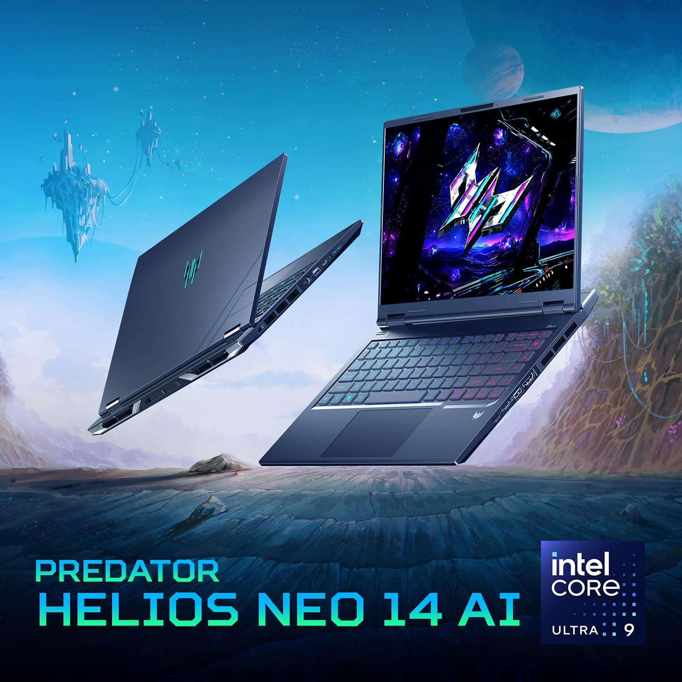 Acer Predator Helios Neo 14 AI Gaming Laptop | Intel Core Ultra 9 Processor 285H | NVIDIA GeForce RTX 5070 (798 AI Tops) | 14.5" WQXGA 165Hz G-SYNC Matte Display | 32GB RAM | 1TB SSD | PHN14-71-906J, view 3