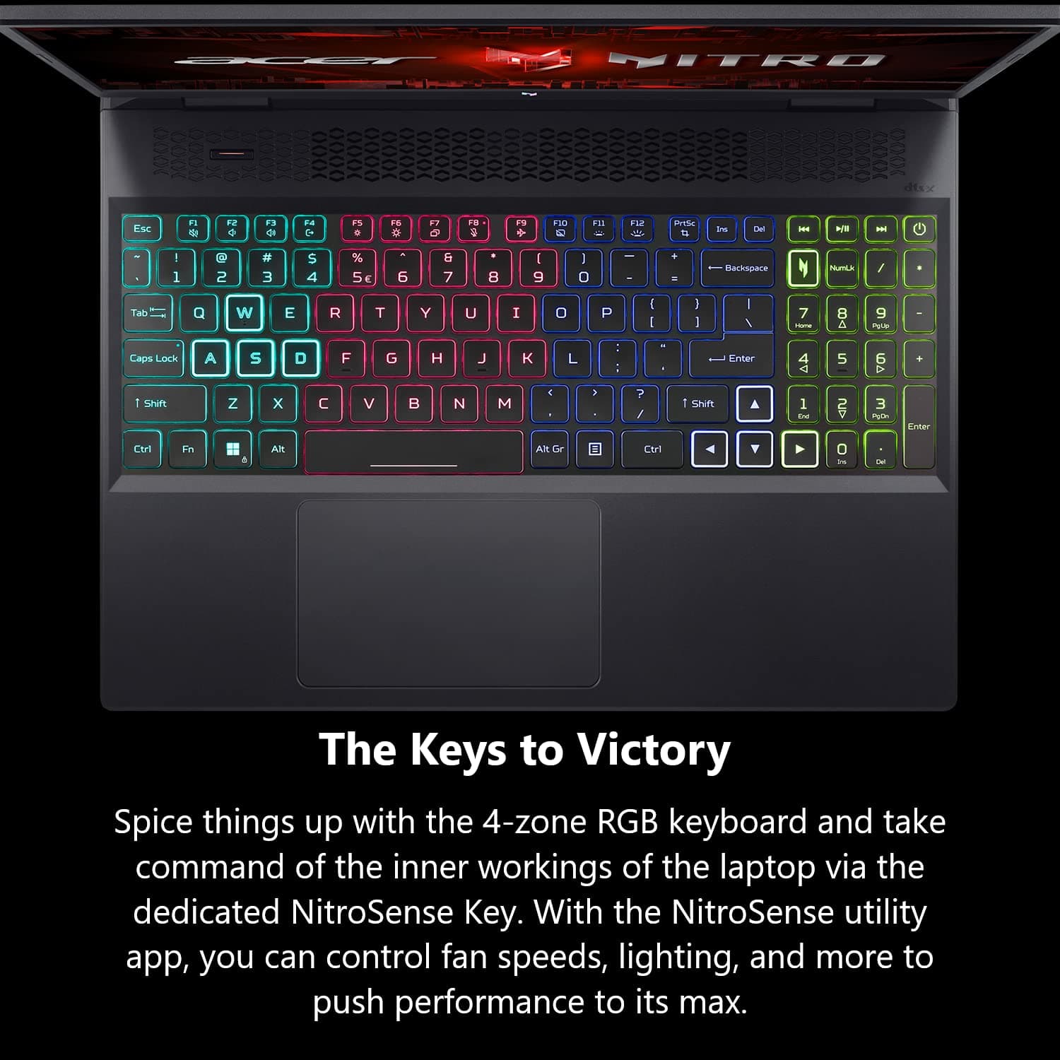 acer Nitro 16 Gaming Laptop | AMD Ryzen 7 7840HS OctaCore CPU | NVIDIA GeForce RTX 4060 Laptop GPU | 16" WUXGA 165Hz IPS Display | 16GB DDR5 | 1TB Gen 4 SSD | WiFi 6E | RGB Backlit KB | AN16-41-R4CY, view 7