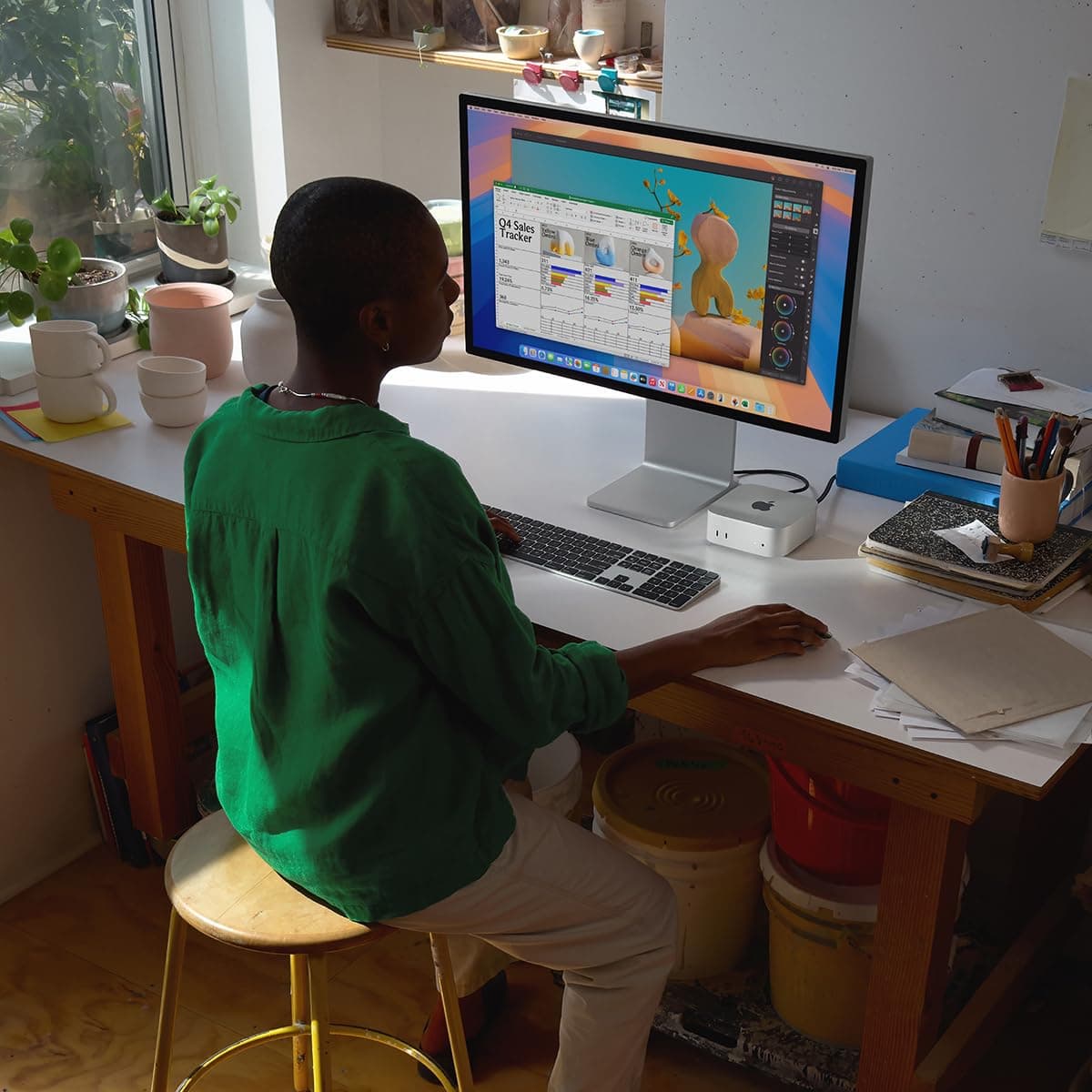 Apple 2024 Mac mini Desktop Computer with M4 chip with 10‑core CPU and 10‑core GPU: Built for Apple Intelligence, 16GB Unified Memory, 256GB SSD Storage, Gigabit Ethernet. Works with iPhone/iPad, view 2