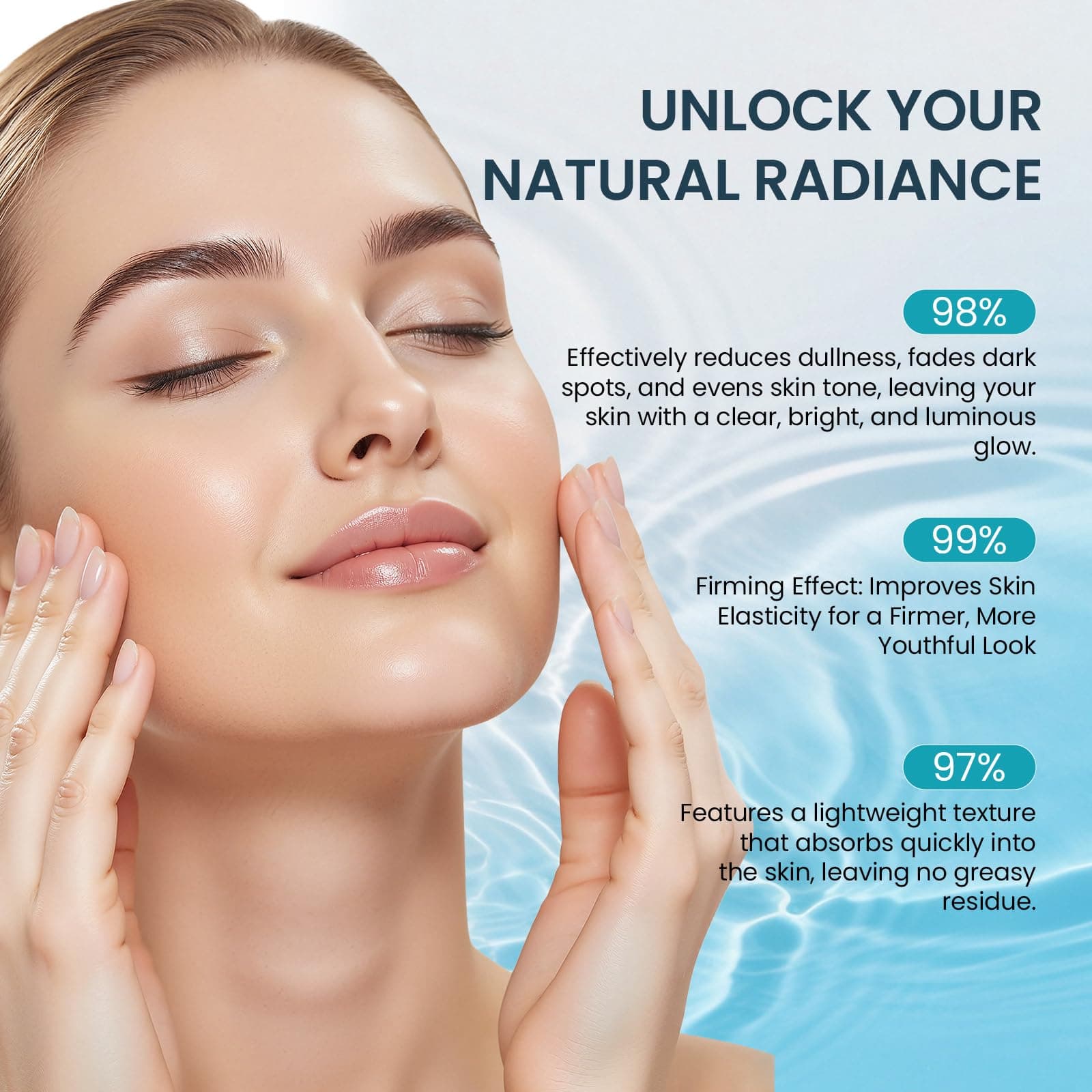 Vitamin C Serum with Hyaluronic Acid & Peptides, Anti-Aging Face Serum for Dark Spot Corrector, Hydration & Wrinkle Reduction, 1 fl oz, view 3