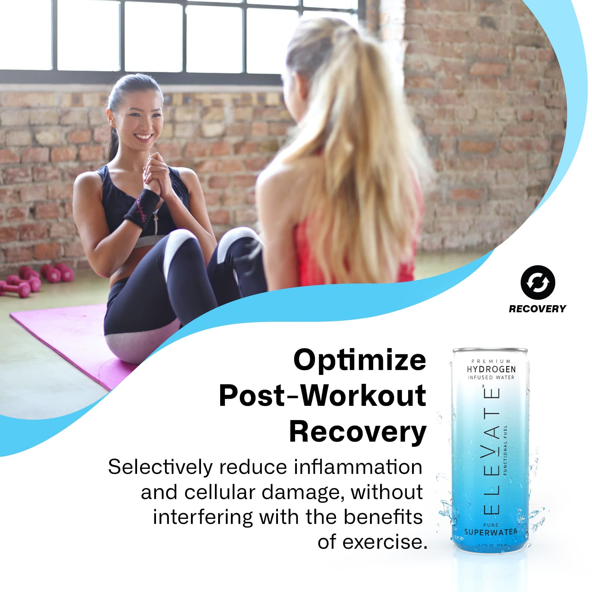 Elevate Premium Hydrogen Water,Supports Recovery,Backed by Science -12 Pack, view 7