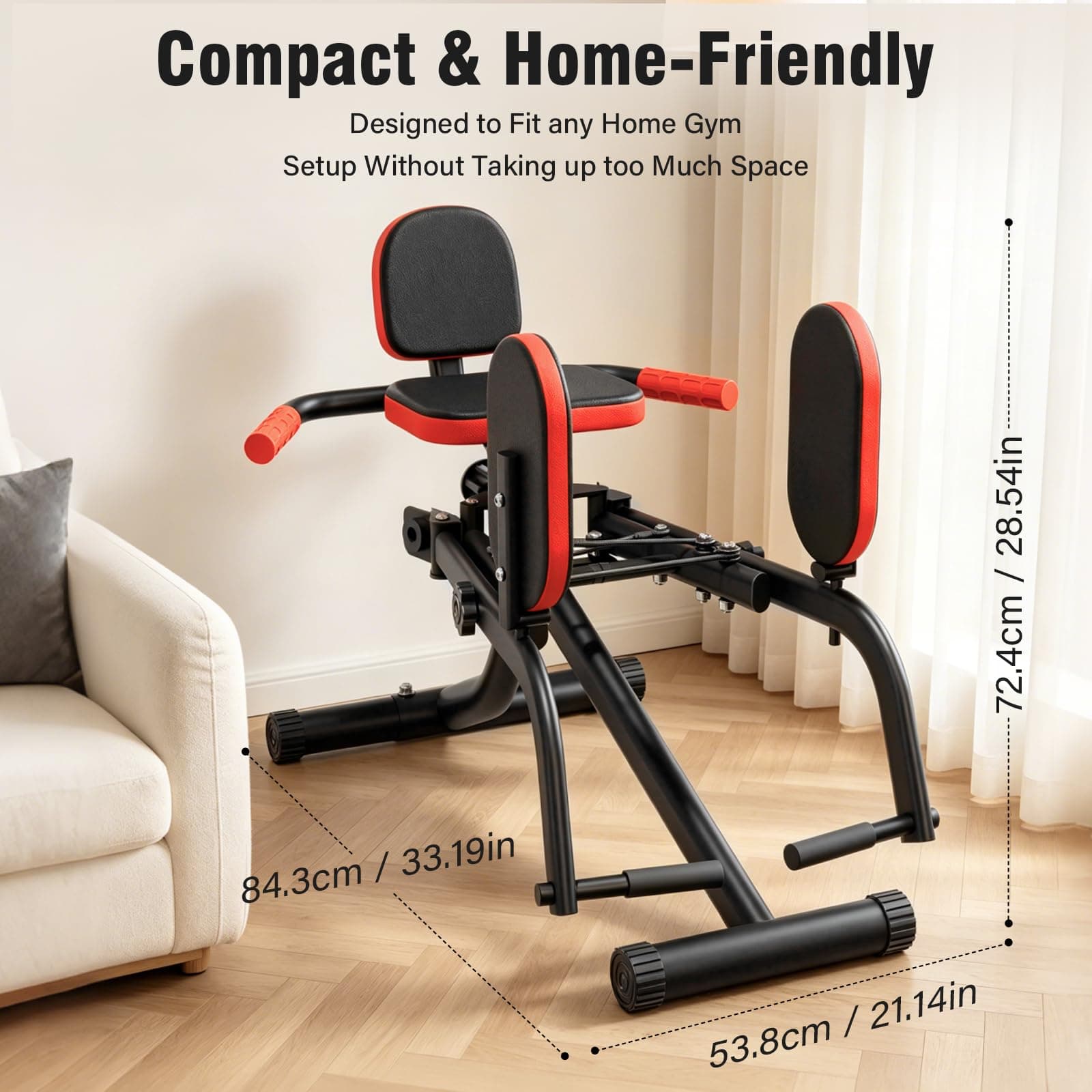 2 in 1 Hip Abductor & Adductor Machine, 20-120LBS Adjustable Resistance, view 7