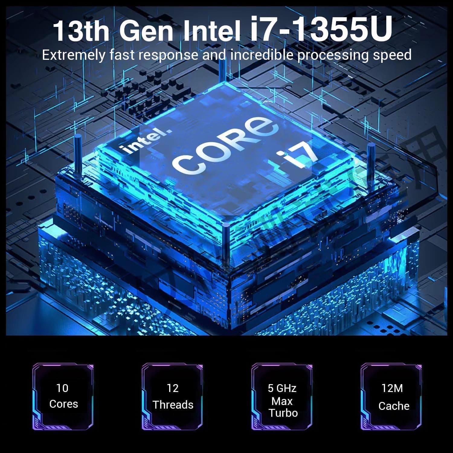 HP 15.6” FHD Touchscreen Laptop 2025-2026 Student Business, Ultra Powerful AI Computer, Lifetime Office, 10-Core Intel i7, 16GB RAM, 1TB Storage (512GB SSD+500GB Ext), Wi-Fi 6, HubxcelAccs, Win 11 Pro, view 5