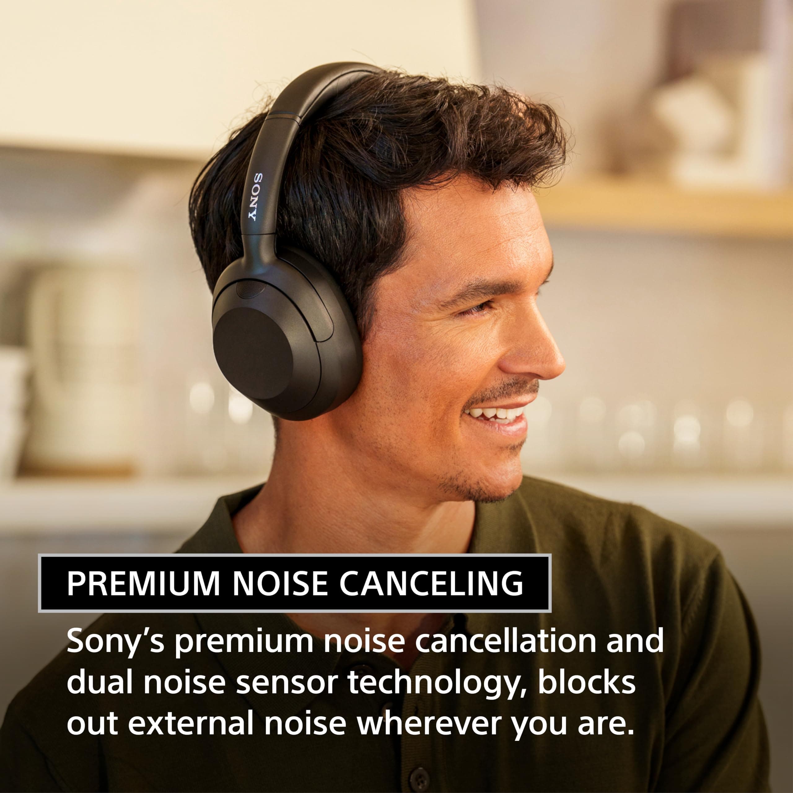 Sony ULT WEAR Over-Ear Noise Canceling Wireless Headphones, Black, view 2