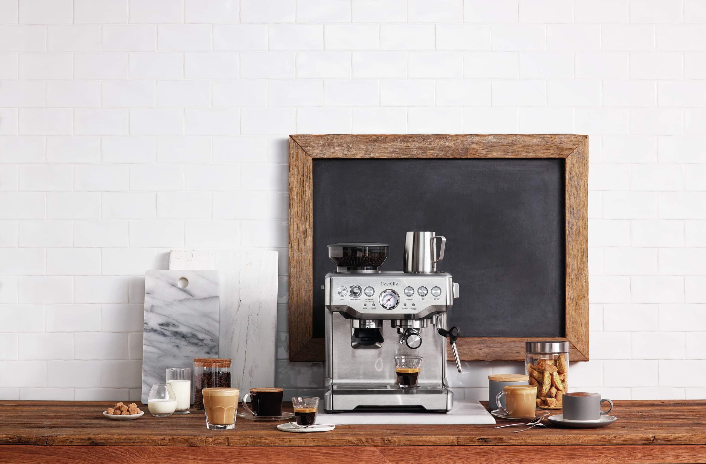 Breville BES870XL Barista Express Espresso Machine, Brushed Stainless Steel, view 8